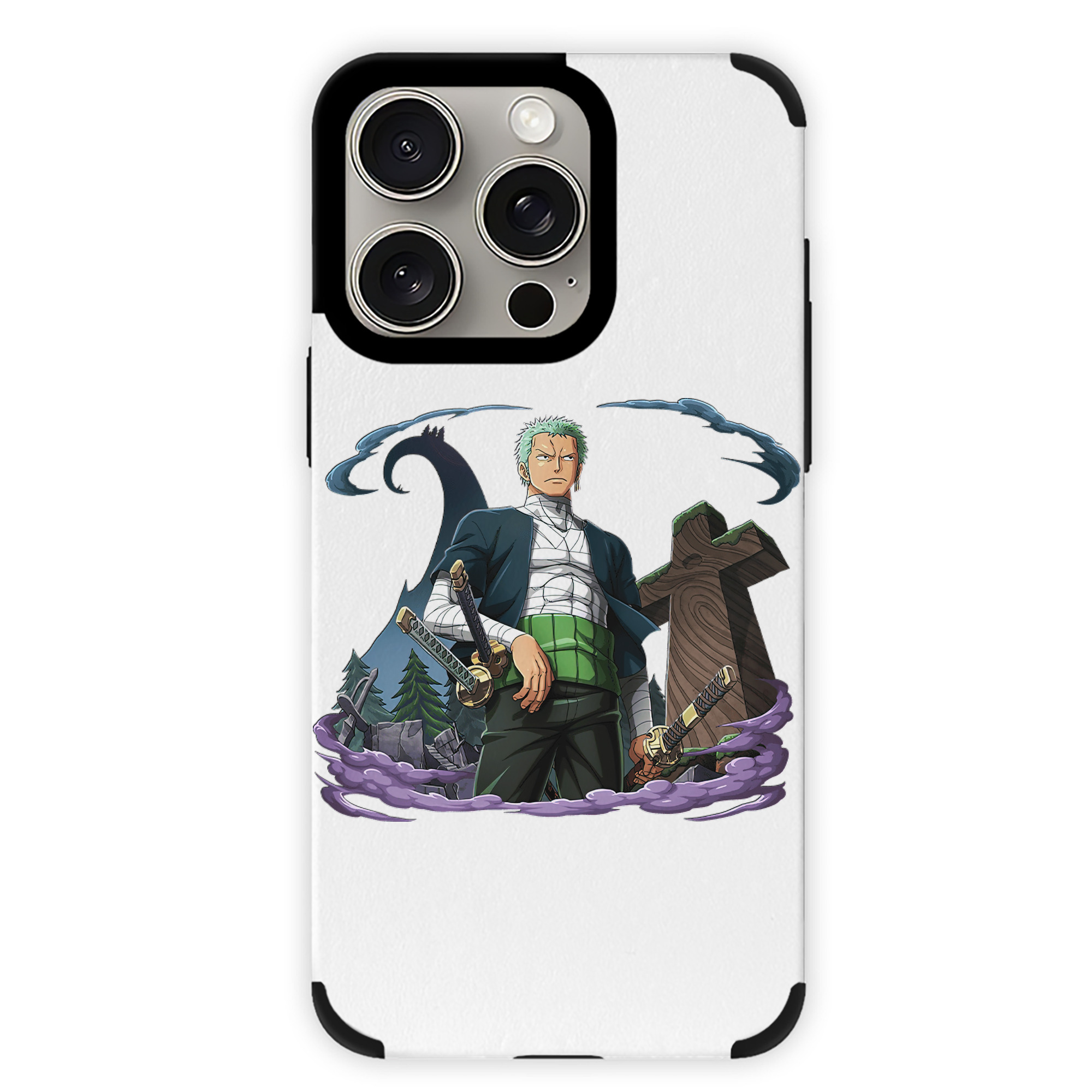 （画像用） ワンピース ロロノア・ゾロ ONE PIECE Roronoa Zoro 【iPhone15ProMax対応】 PUレザー スマホケース 耐衝撃＆黄変防止