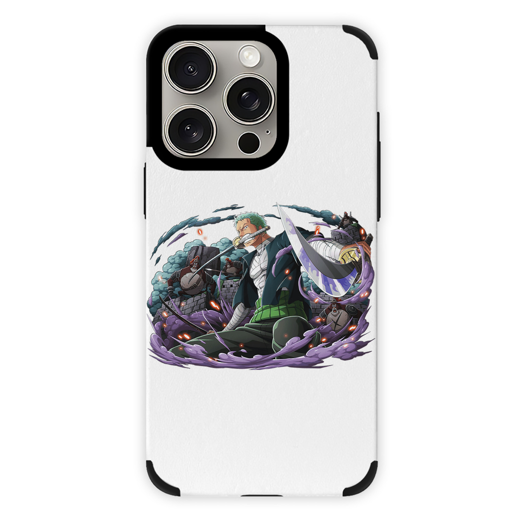 （画像用） ワンピース ロロノア・ゾロ ONE PIECE Roronoa Zoro 【iPhone15ProMax対応】 PUレザー スマホケース 耐衝撃＆黄変防止