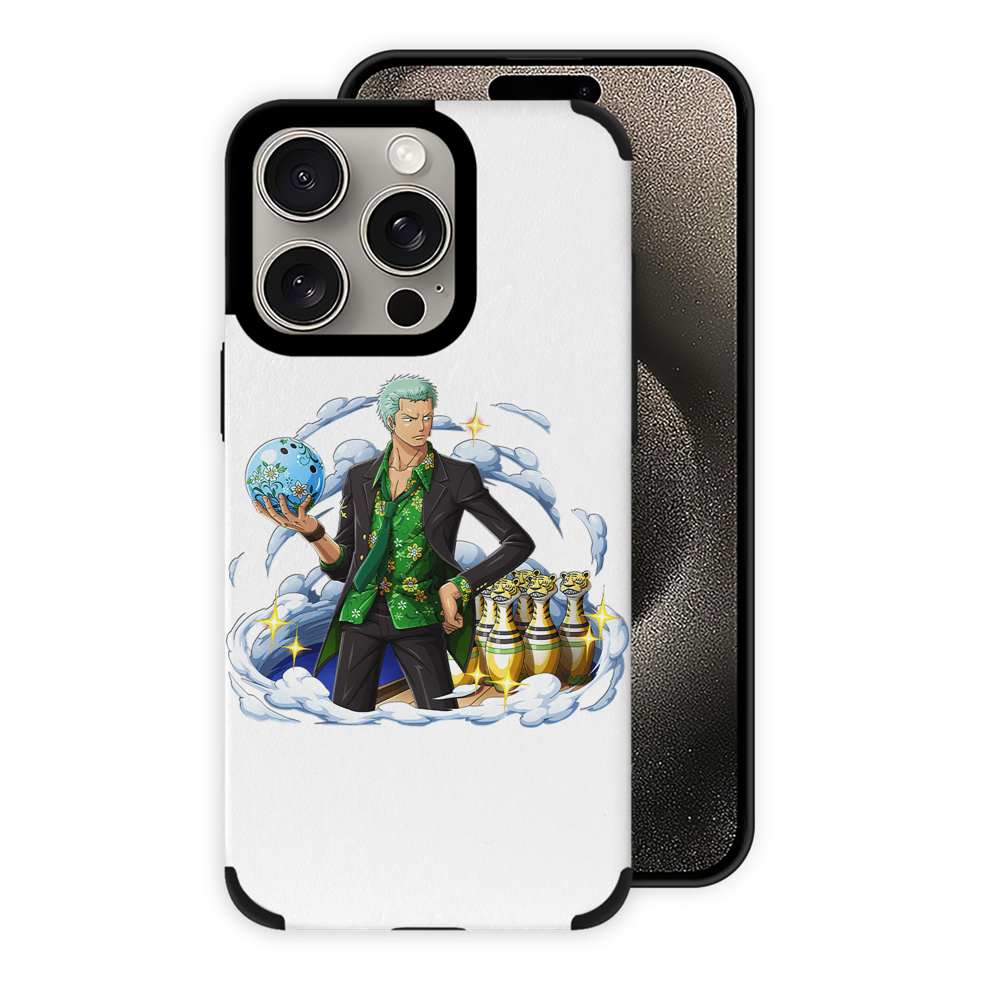 （画像用） ワンピース ロロノア・ゾロ ONE PIECE Roronoa Zoro 【iPhone15ProMax対応】 PUレザー スマホケース 耐衝撃＆黄変防止