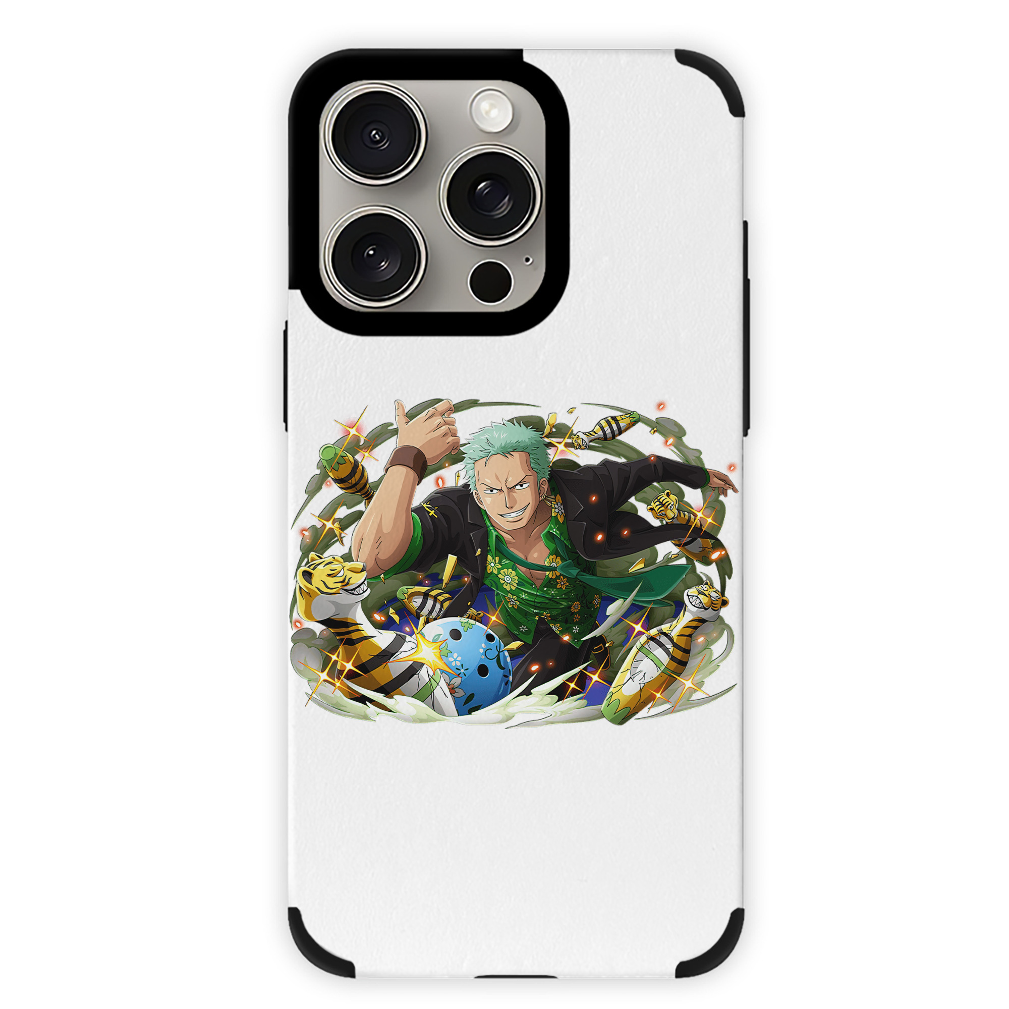 （画像用） ワンピース ロロノア・ゾロ ONE PIECE Roronoa Zoro 【iPhone15ProMax対応】 PUレザー スマホケース 耐衝撃＆黄変防止