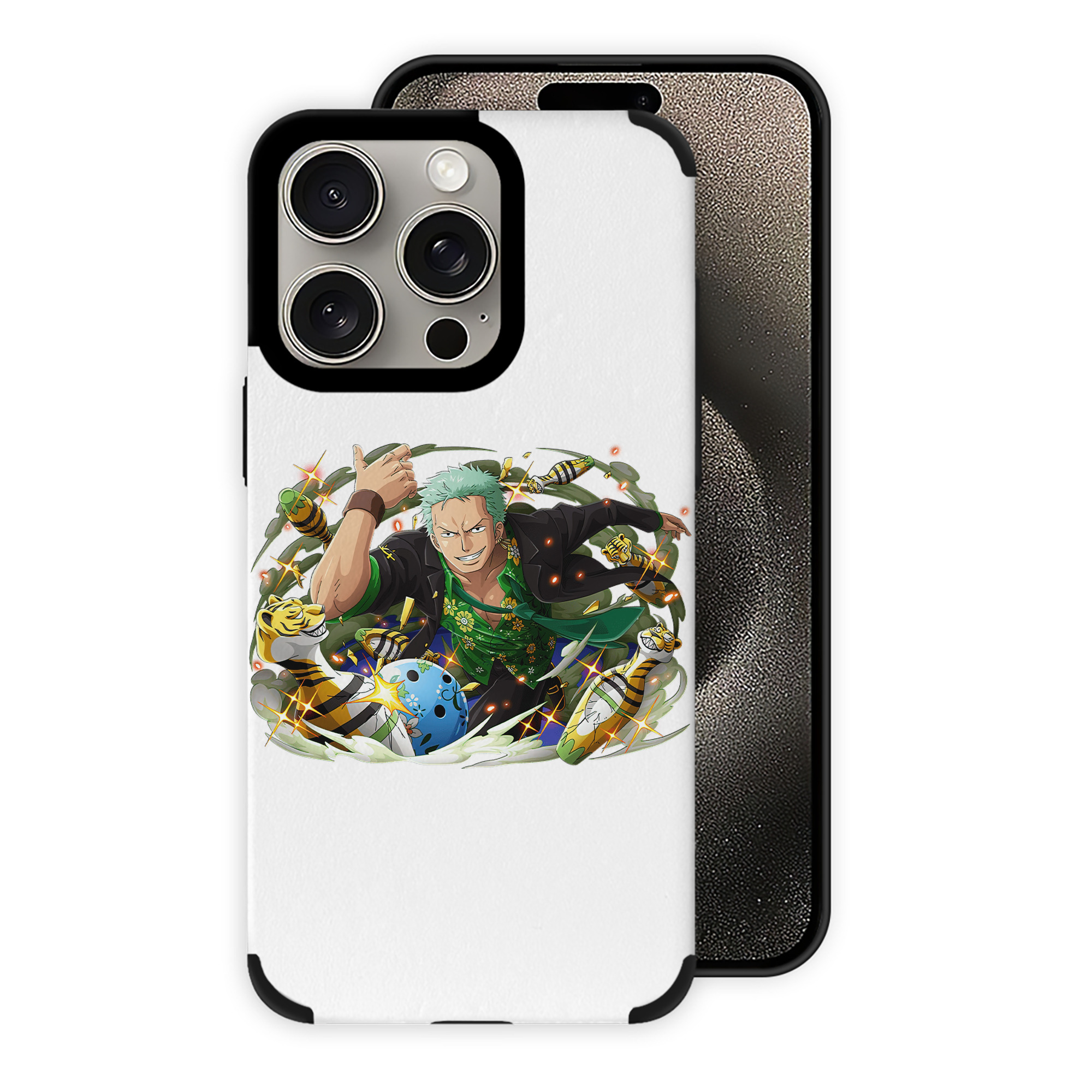 （画像用） ワンピース ロロノア・ゾロ ONE PIECE Roronoa Zoro 【iPhone15ProMax対応】 PUレザー スマホケース 耐衝撃＆黄変防止