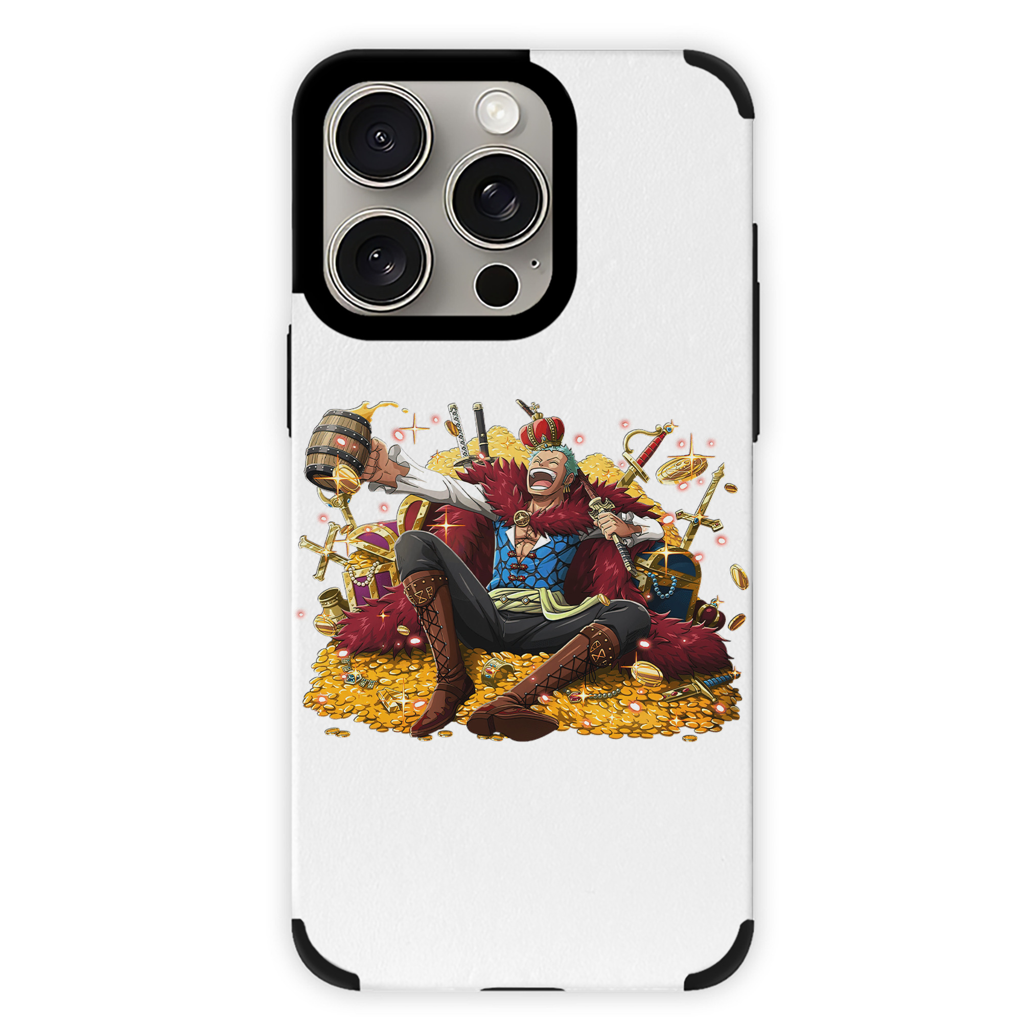 （画像用） ワンピース ロロノア・ゾロ ONE PIECE Roronoa Zoro 【iPhone15ProMax対応】 PUレザー スマホケース 耐衝撃＆黄変防止