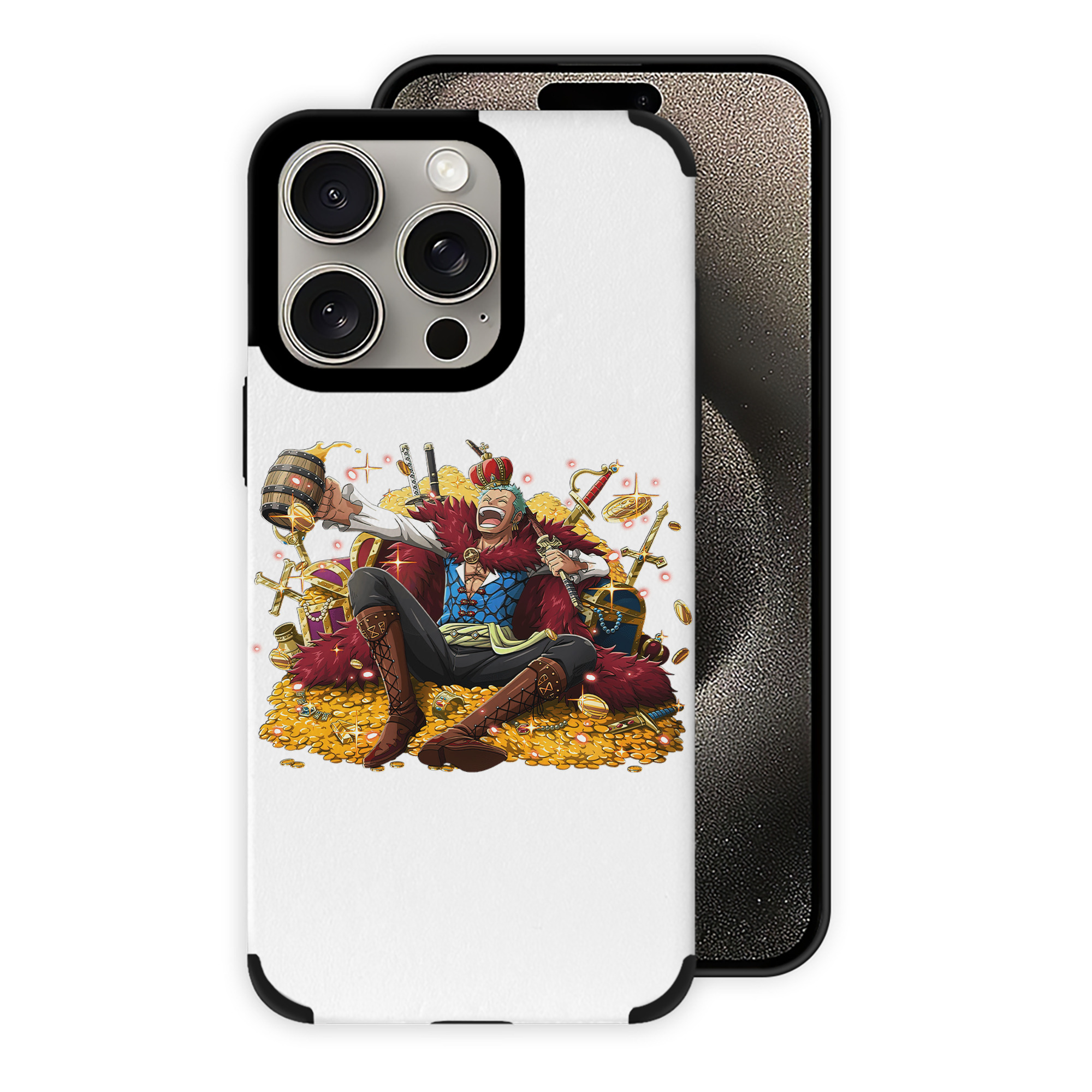 （画像用） ワンピース ロロノア・ゾロ ONE PIECE Roronoa Zoro 【iPhone15ProMax対応】 PUレザー スマホケース 耐衝撃＆黄変防止