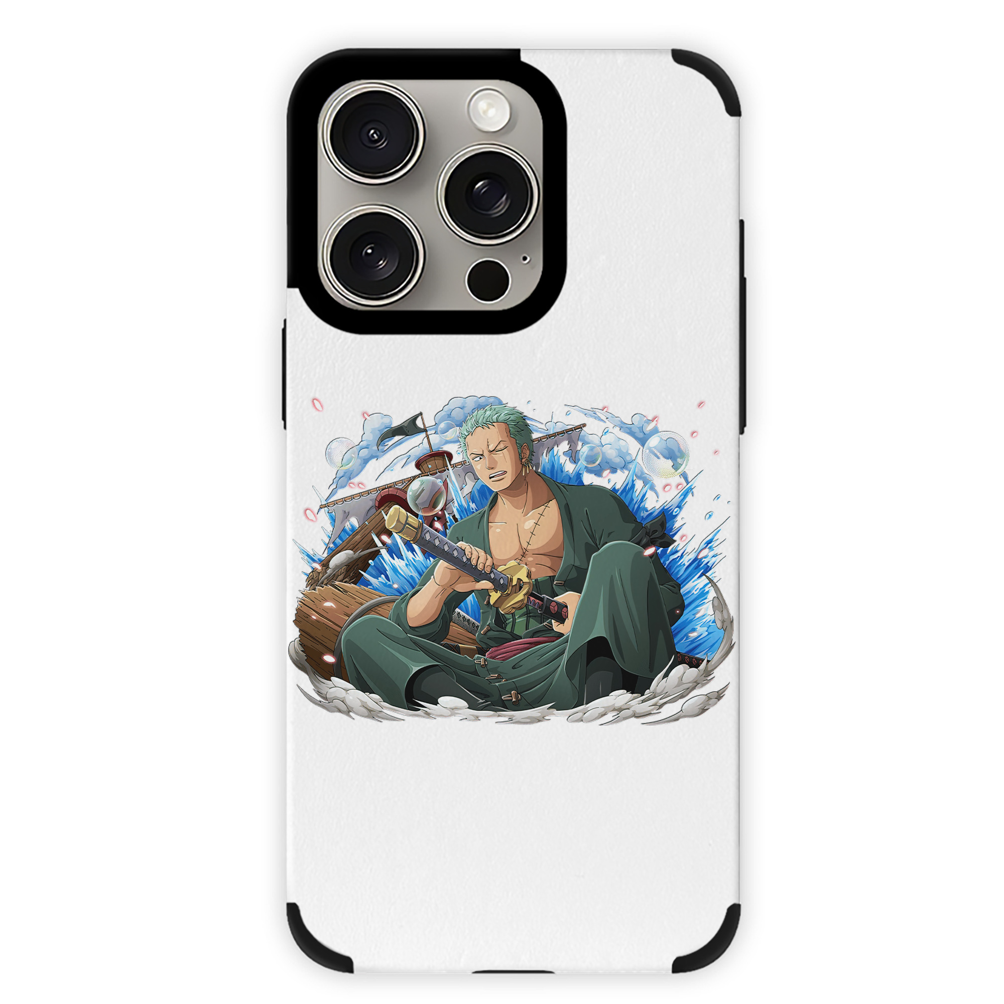 （画像用） ワンピース ロロノア・ゾロ ONE PIECE Roronoa Zoro 【iPhone15ProMax対応】 PUレザー スマホケース 耐衝撃＆黄変防止