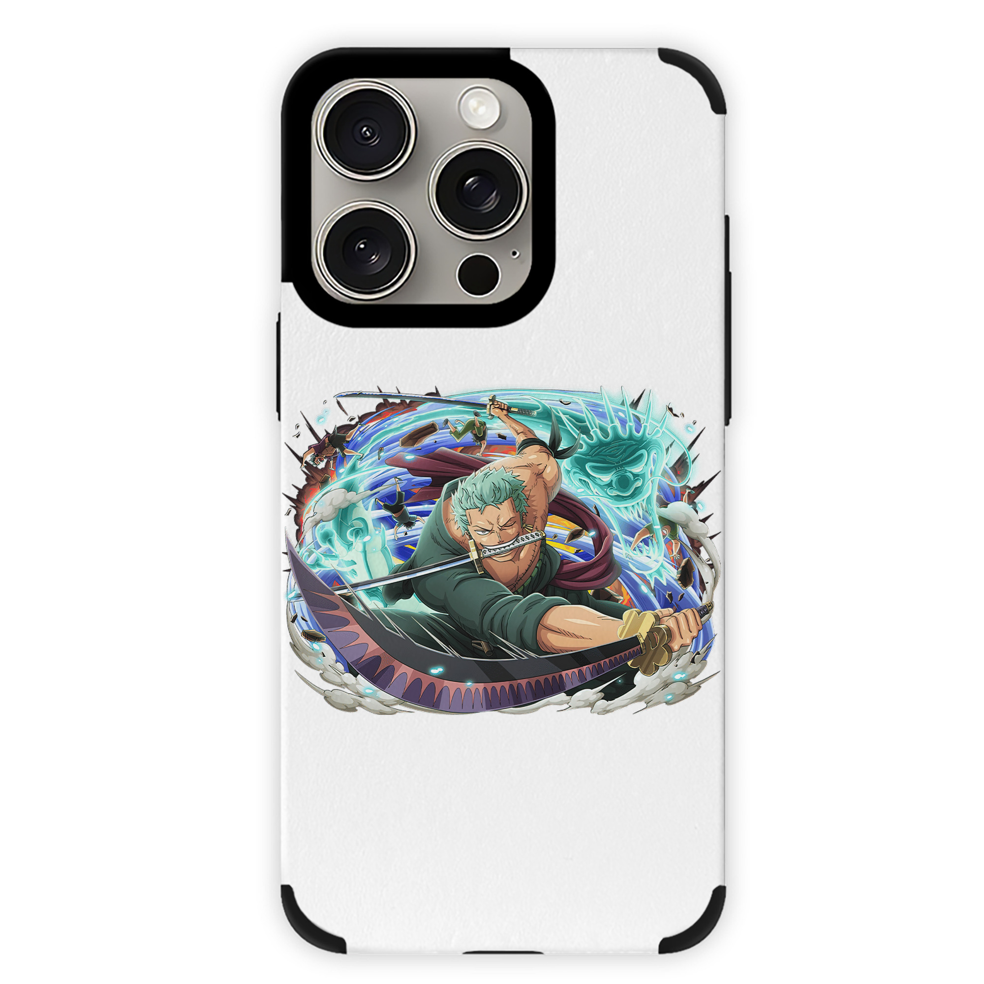 （画像用） ワンピース ロロノア・ゾロ ONE PIECE Roronoa Zoro 【iPhone15ProMax対応】 PUレザー スマホケース 耐衝撃＆黄変防止