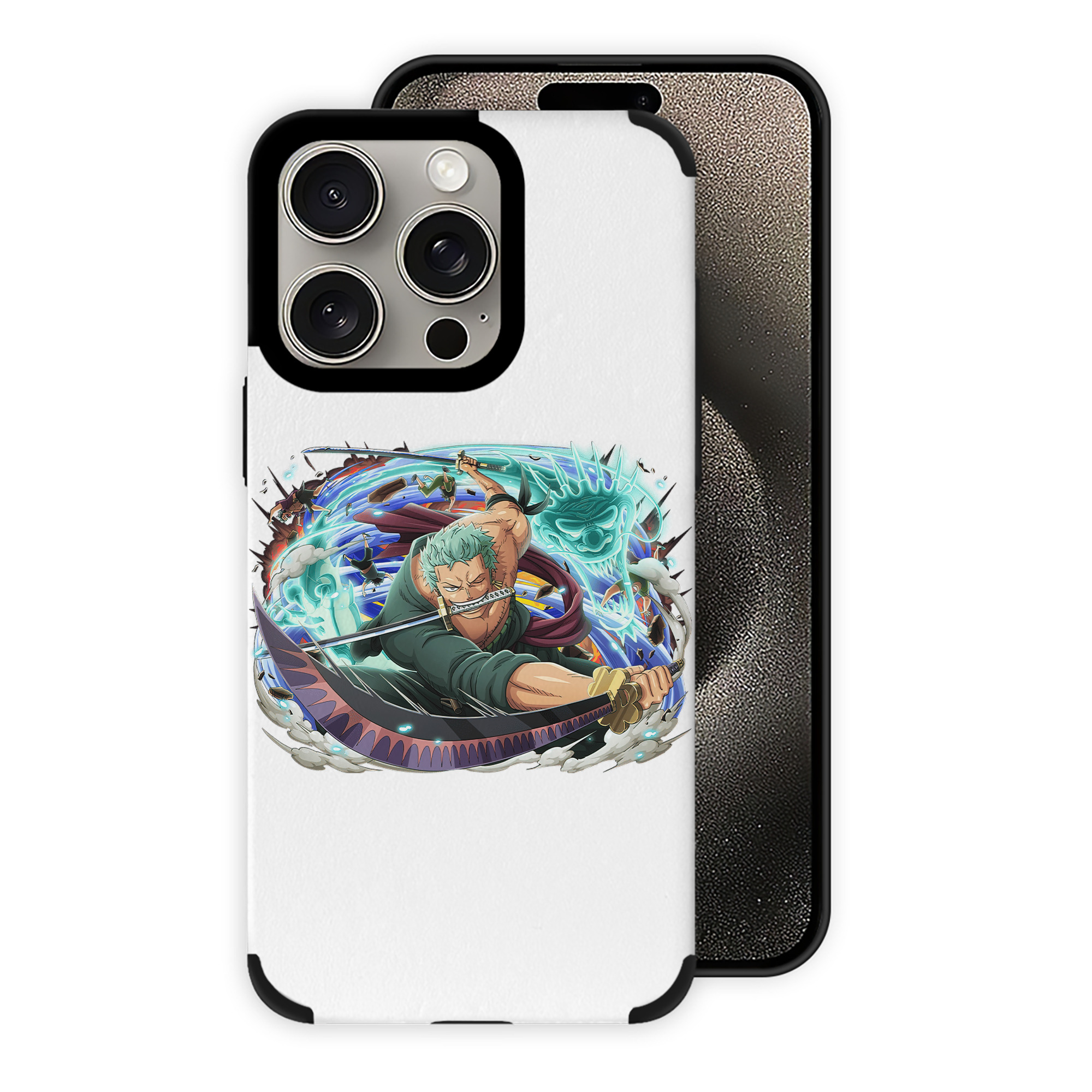 （画像用） ワンピース ロロノア・ゾロ ONE PIECE Roronoa Zoro 【iPhone15ProMax対応】 PUレザー スマホケース 耐衝撃＆黄変防止