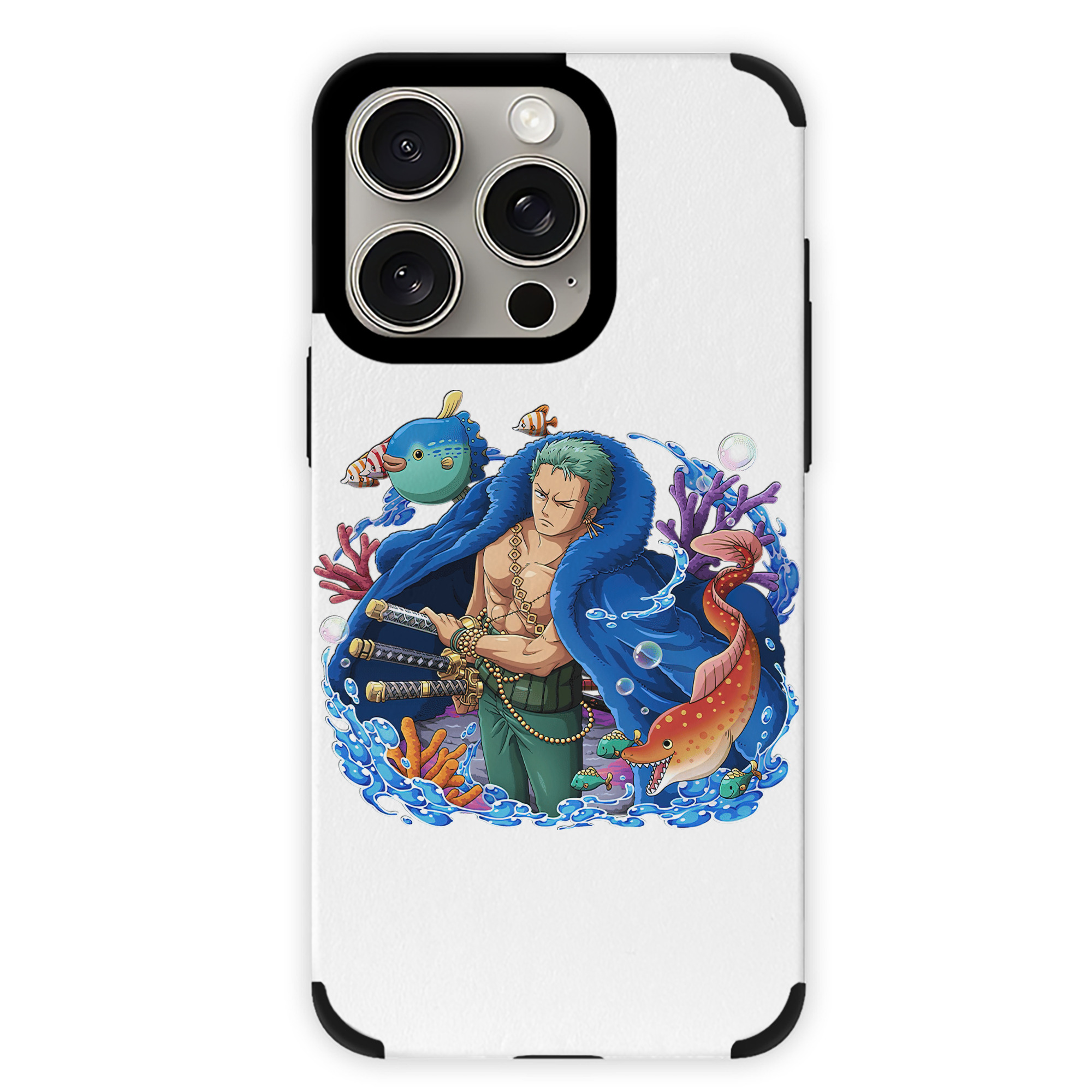 （画像用） ワンピース ロロノア・ゾロ ONE PIECE Roronoa Zoro 【iPhone15ProMax対応】 PUレザー スマホケース 耐衝撃＆黄変防止