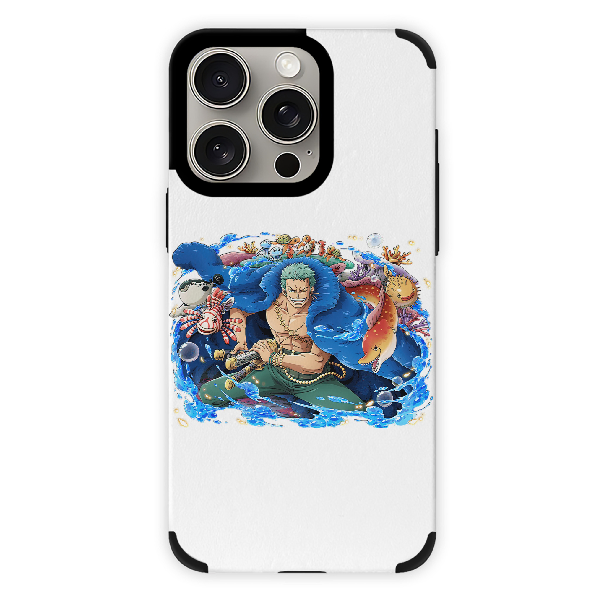 （画像用） ワンピース ロロノア・ゾロ ONE PIECE Roronoa Zoro 【iPhone15ProMax対応】 PUレザー スマホケース 耐衝撃＆黄変防止