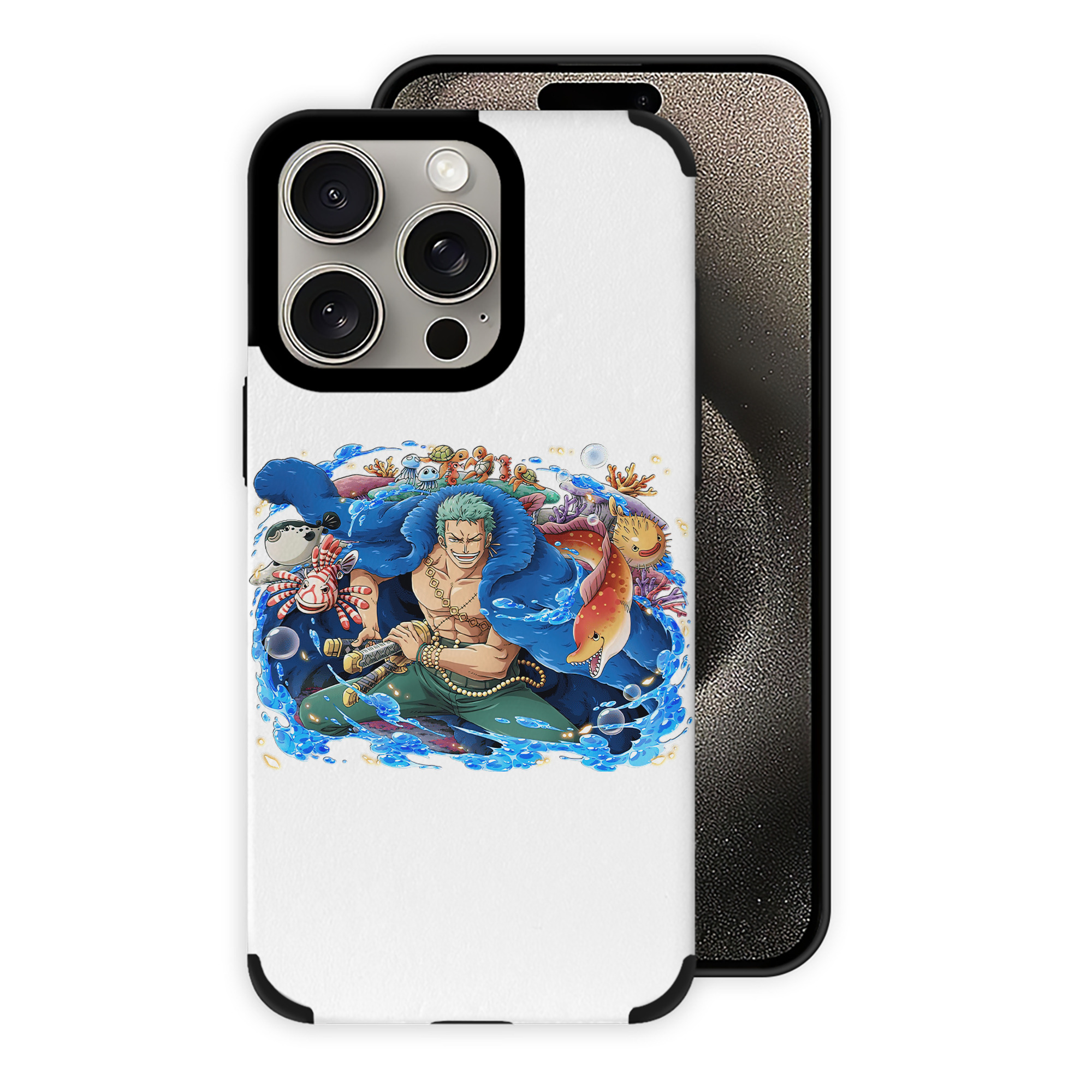（画像用） ワンピース ロロノア・ゾロ ONE PIECE Roronoa Zoro 【iPhone15ProMax対応】 PUレザー スマホケース 耐衝撃＆黄変防止