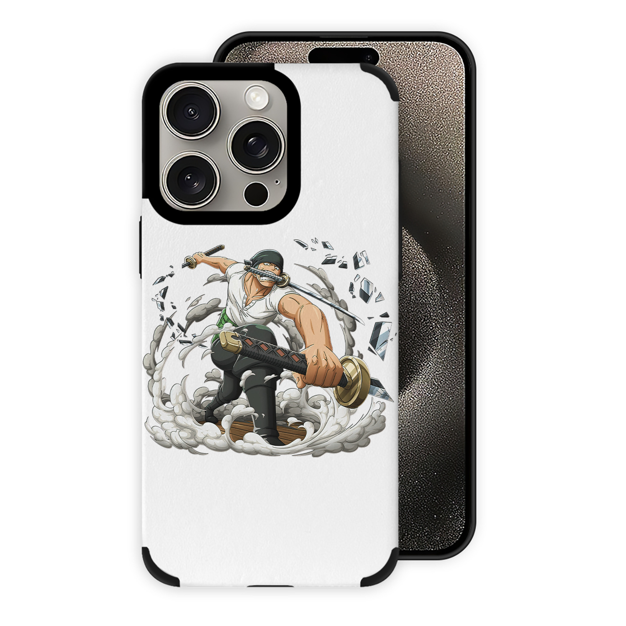（画像用） ワンピース ロロノア・ゾロ ONE PIECE Roronoa Zoro 【iPhone15ProMax対応】 PUレザー スマホケース 耐衝撃＆黄変防止