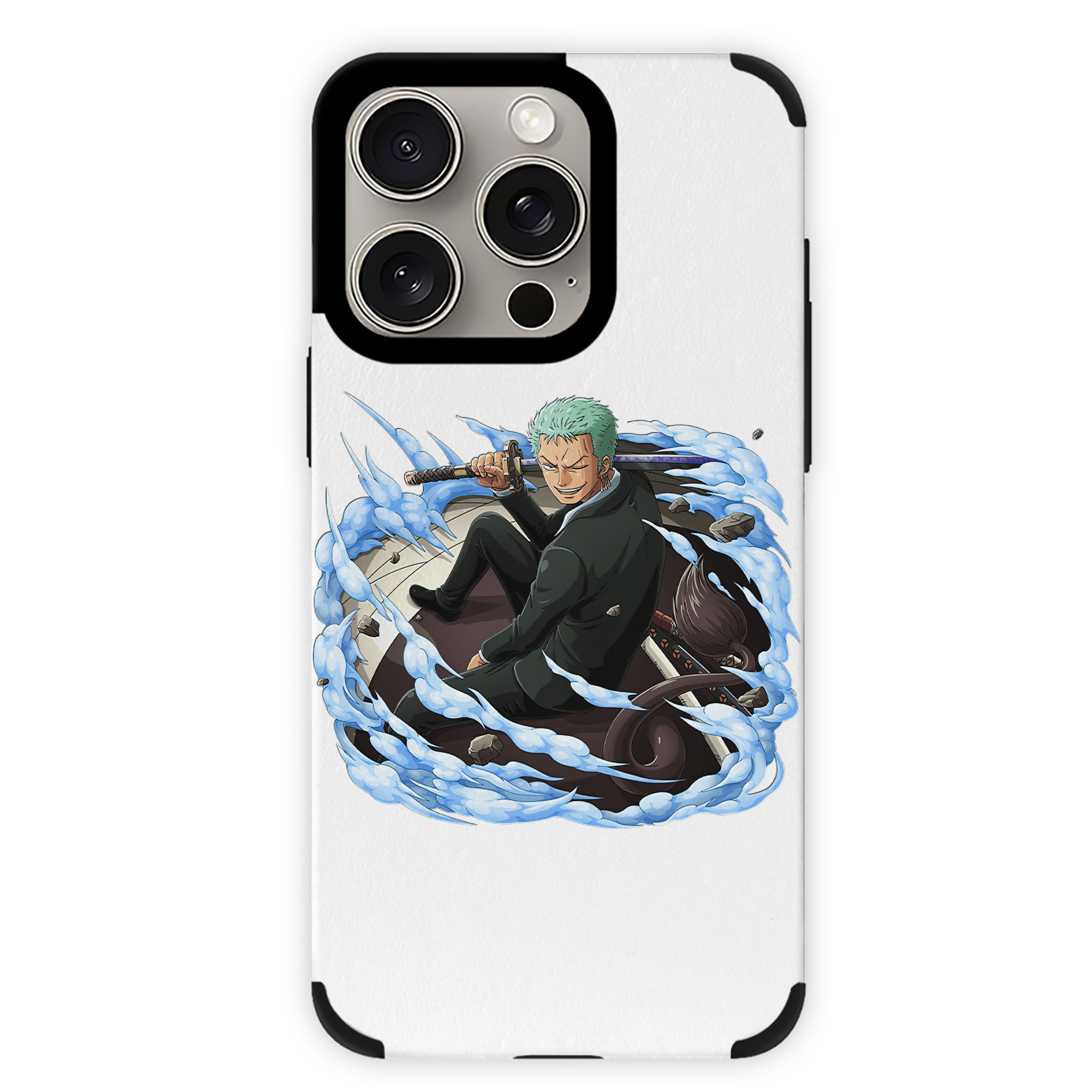 （画像用） ワンピース ロロノア・ゾロ ONE PIECE Roronoa Zoro 【iPhone15ProMax対応】 PUレザー スマホケース 耐衝撃＆黄変防止