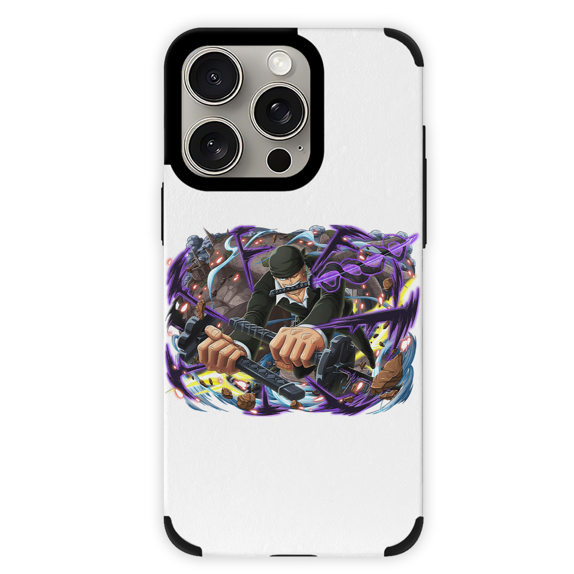 （画像用） ワンピース ロロノア・ゾロ ONE PIECE Roronoa Zoro 【iPhone15ProMax対応】 PUレザー スマホケース 耐衝撃＆黄変防止