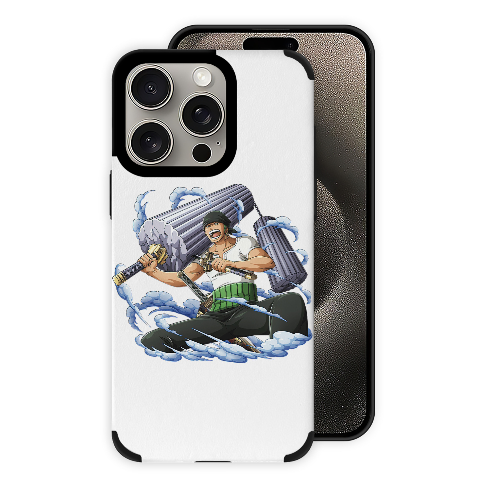 （画像用） ワンピース ロロノア・ゾロ ONE PIECE Roronoa Zoro 【iPhone15ProMax対応】 PUレザー スマホケース 耐衝撃＆黄変防止