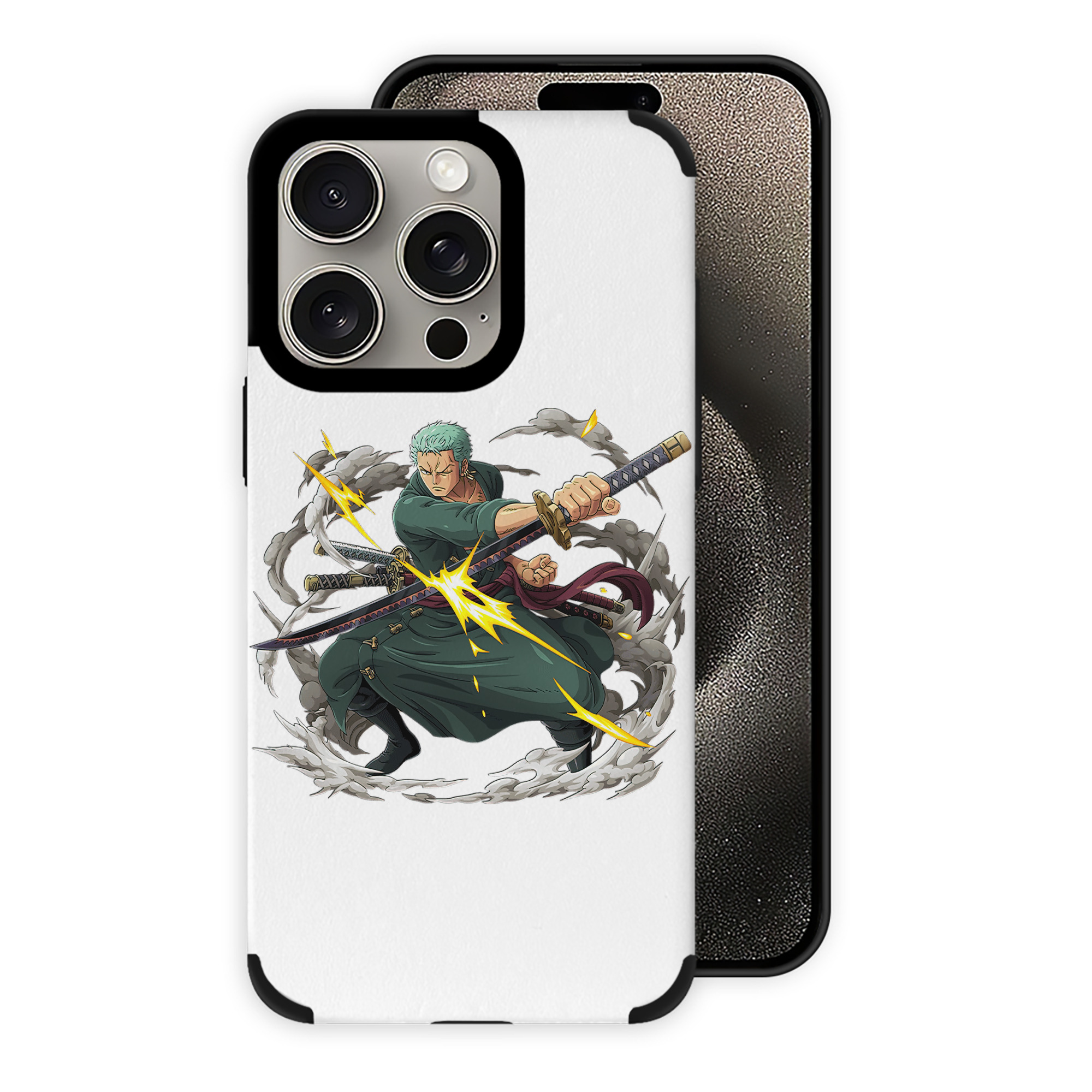 （画像用） ワンピース ロロノア・ゾロ ONE PIECE Roronoa Zoro 【iPhone15ProMax対応】 PUレザー スマホケース 耐衝撃＆黄変防止