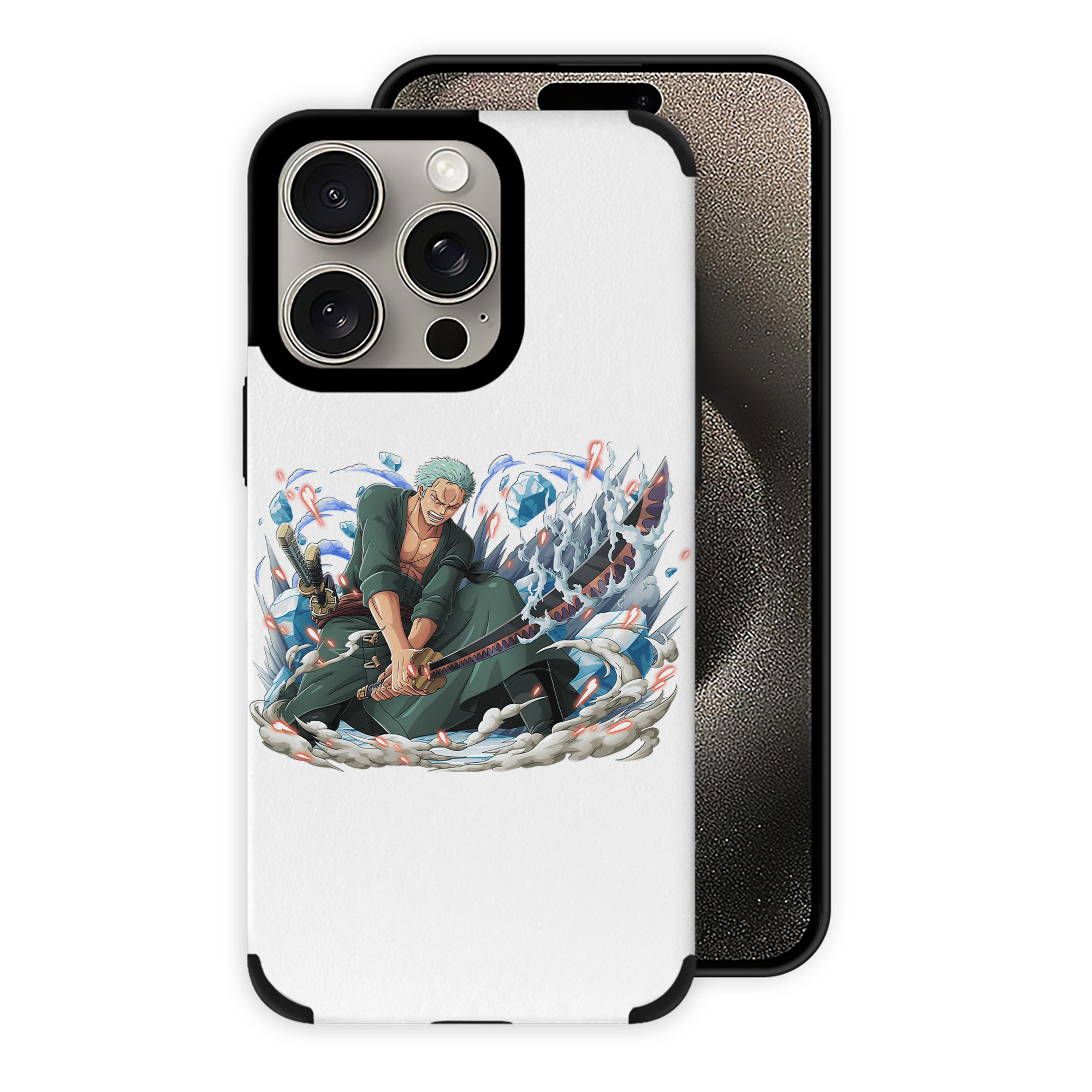 （画像用） ワンピース ロロノア・ゾロ ONE PIECE Roronoa Zoro 【iPhone15ProMax対応】 PUレザー スマホケース 耐衝撃＆黄変防止