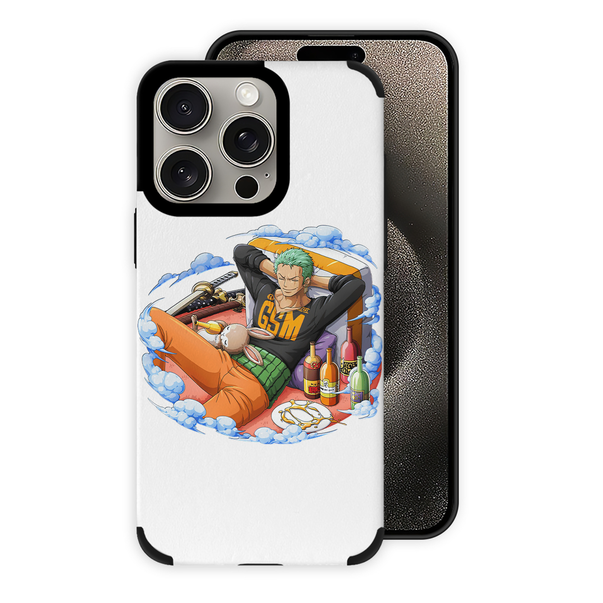 （画像用） ワンピース ロロノア・ゾロ ONE PIECE Roronoa Zoro 【iPhone15ProMax対応】 PUレザー スマホケース 耐衝撃＆黄変防止