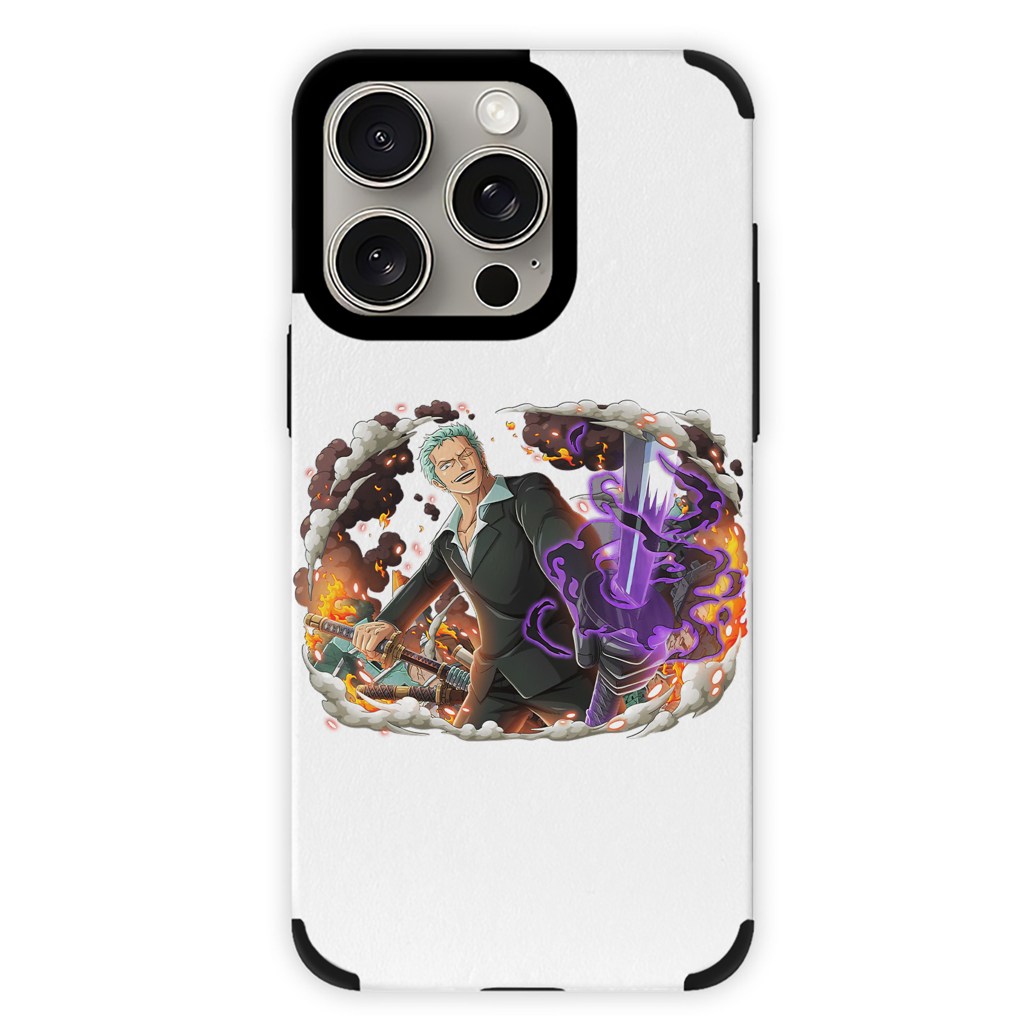 （画像用） ワンピース ロロノア・ゾロ ONE PIECE Roronoa Zoro 【iPhone15ProMax対応】 PUレザー スマホケース 耐衝撃＆黄変防止
