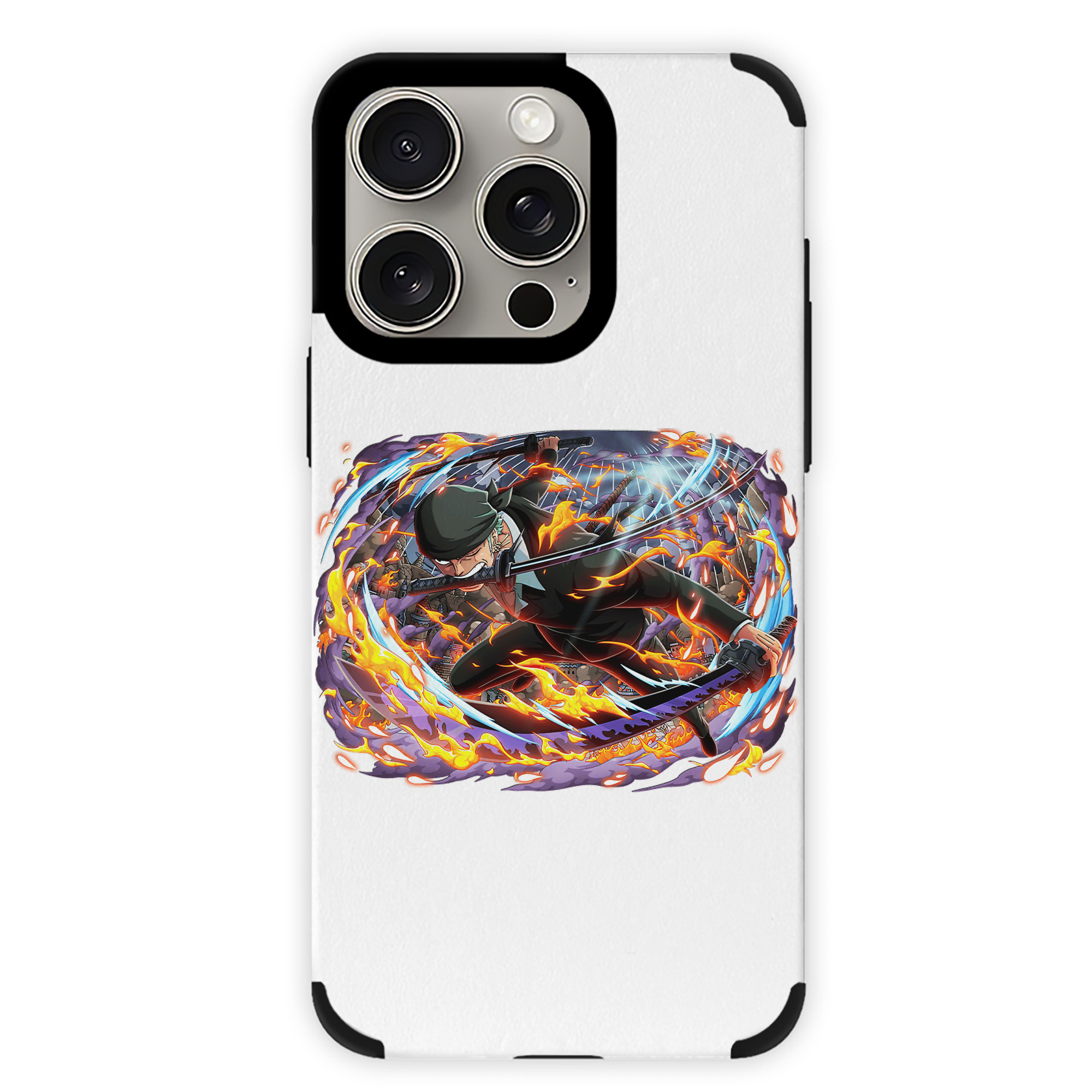 （画像用） ワンピース ロロノア・ゾロ ONE PIECE Roronoa Zoro 【iPhone15ProMax対応】 PUレザー スマホケース 耐衝撃＆黄変防止