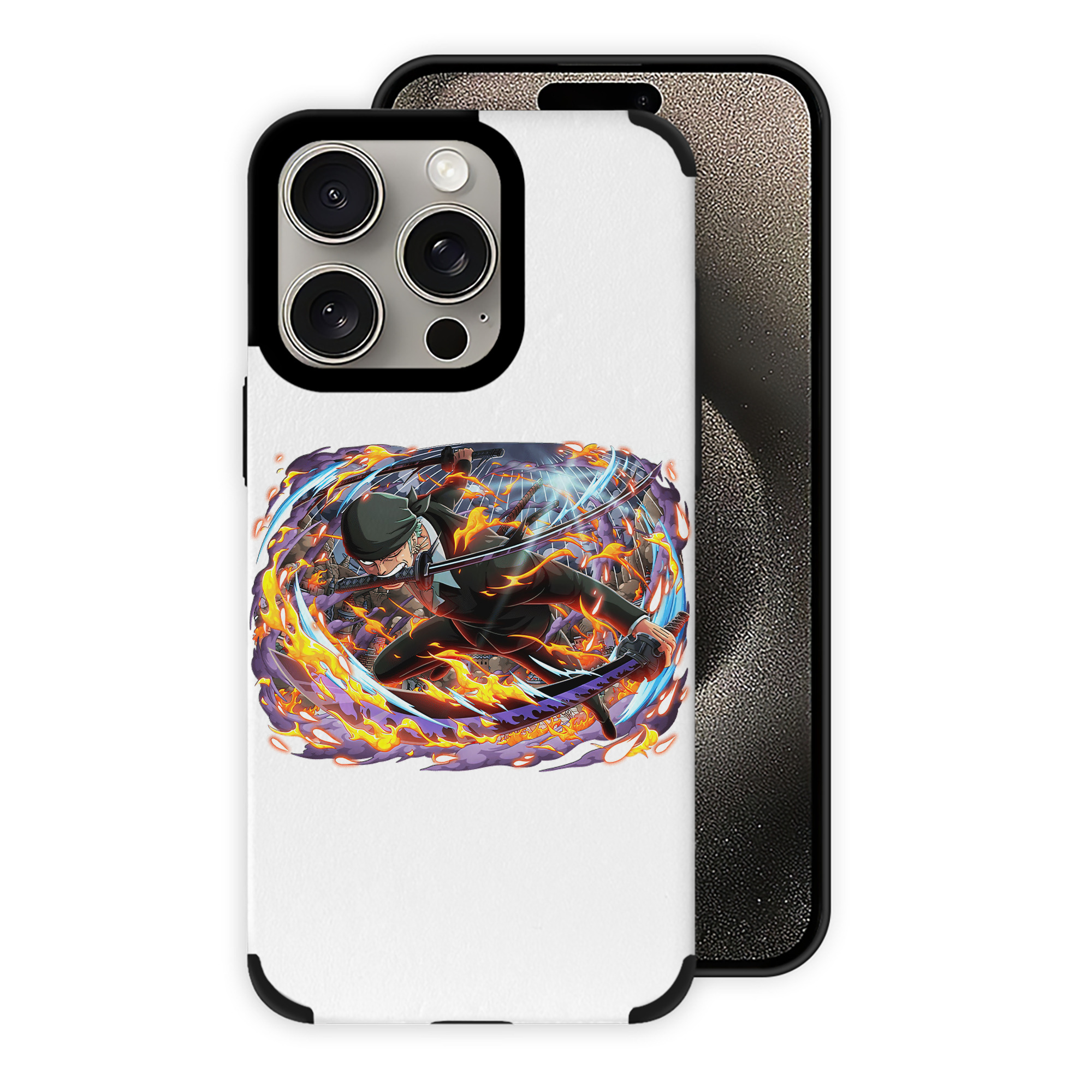 （画像用） ワンピース ロロノア・ゾロ ONE PIECE Roronoa Zoro 【iPhone15ProMax対応】 PUレザー スマホケース 耐衝撃＆黄変防止