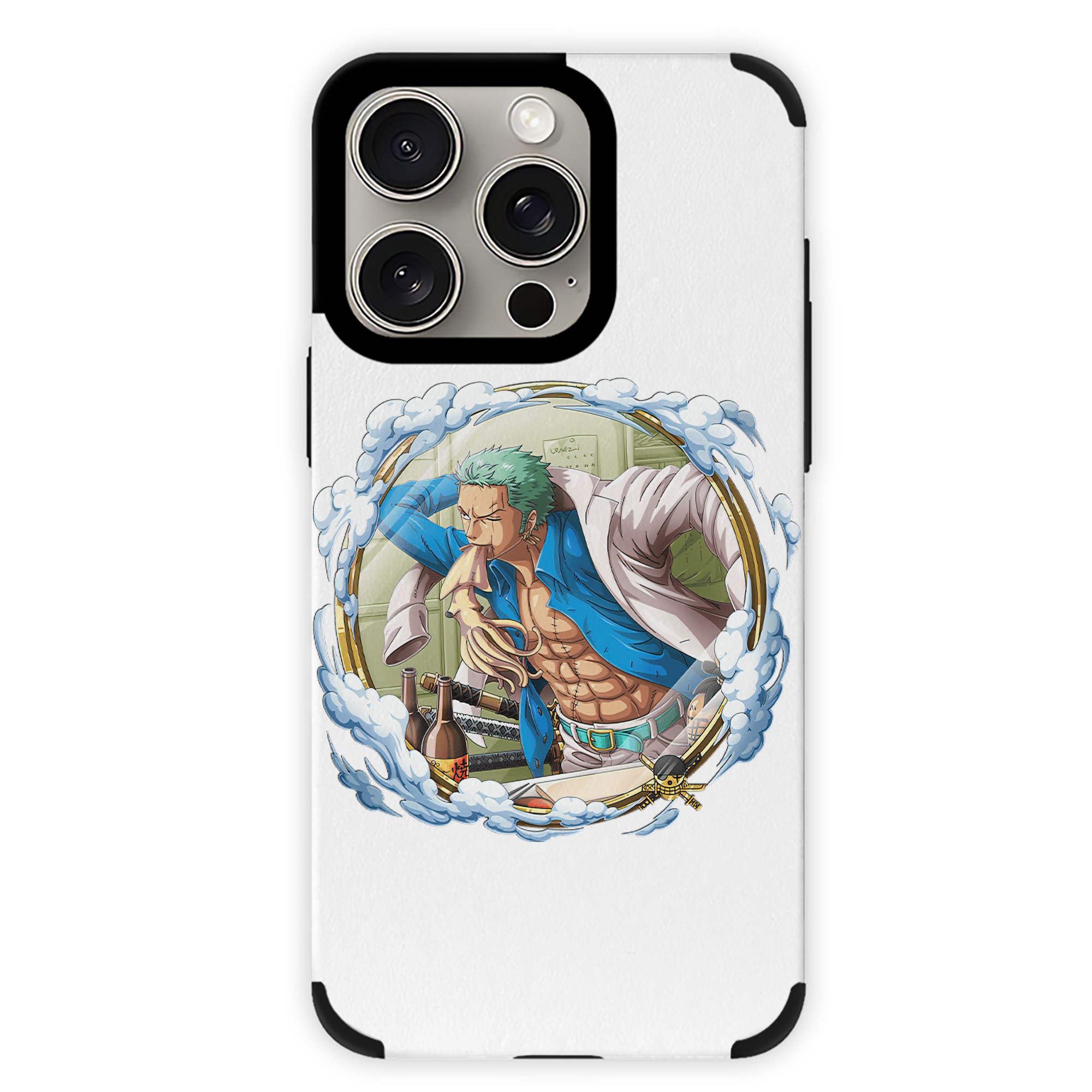 （画像用） ワンピース ロロノア・ゾロ ONE PIECE Roronoa Zoro 【iPhone15ProMax対応】 PUレザー スマホケース 耐衝撃＆黄変防止