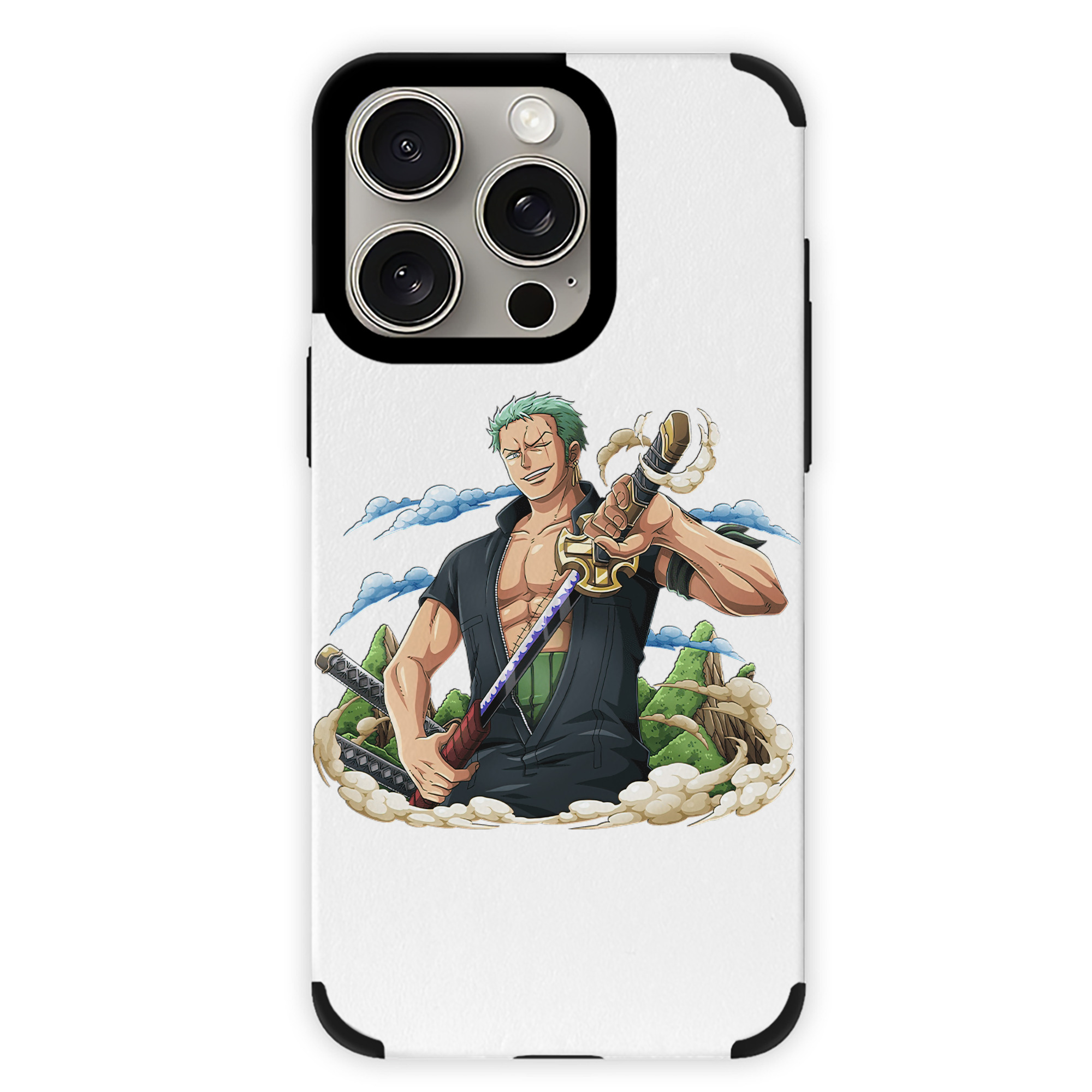 （画像用） ワンピース ロロノア・ゾロ ONE PIECE Roronoa Zoro 【iPhone15ProMax対応】 PUレザー スマホケース 耐衝撃＆黄変防止