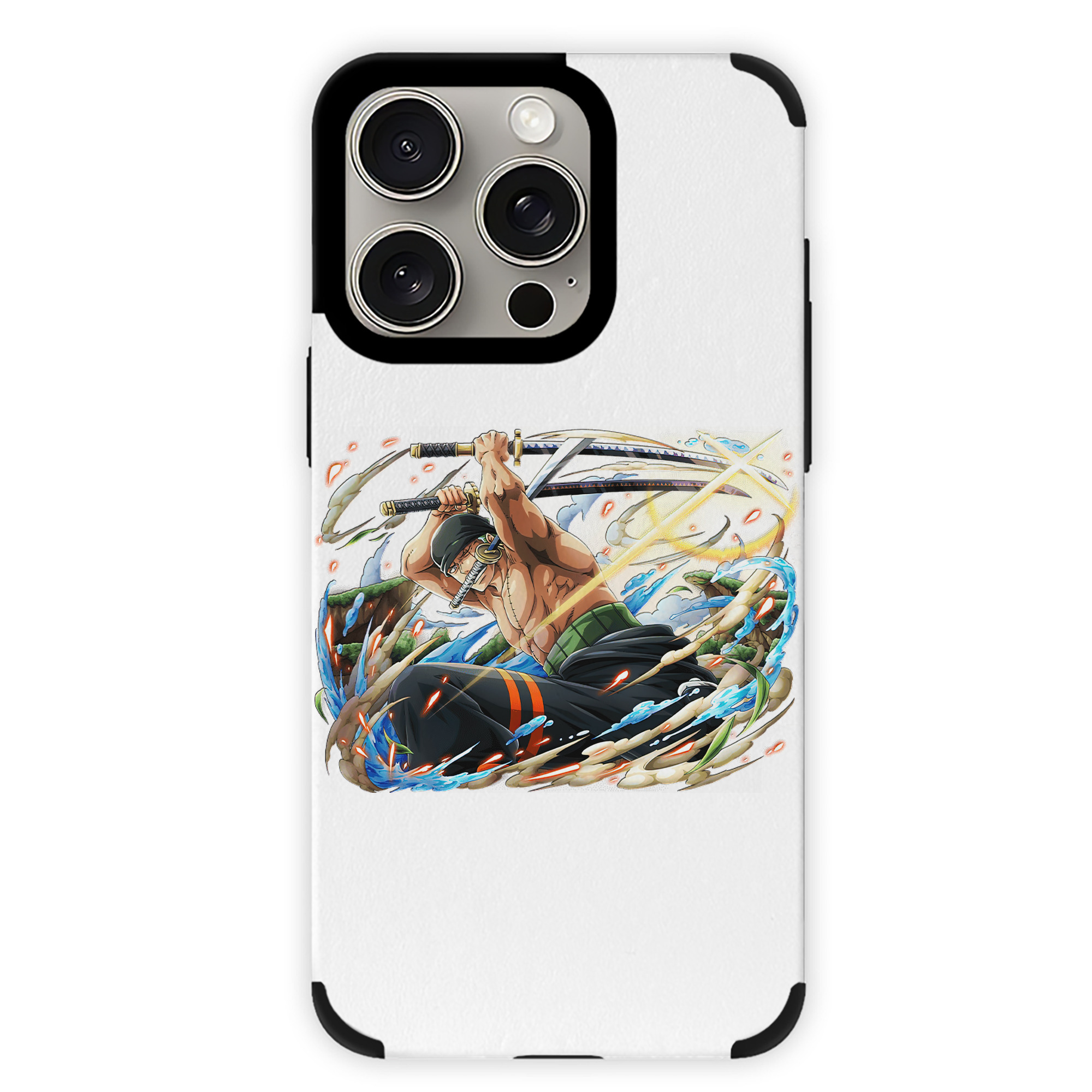（画像用） ワンピース ロロノア・ゾロ ONE PIECE Roronoa Zoro 【iPhone15ProMax対応】 PUレザー スマホケース 耐衝撃＆黄変防止