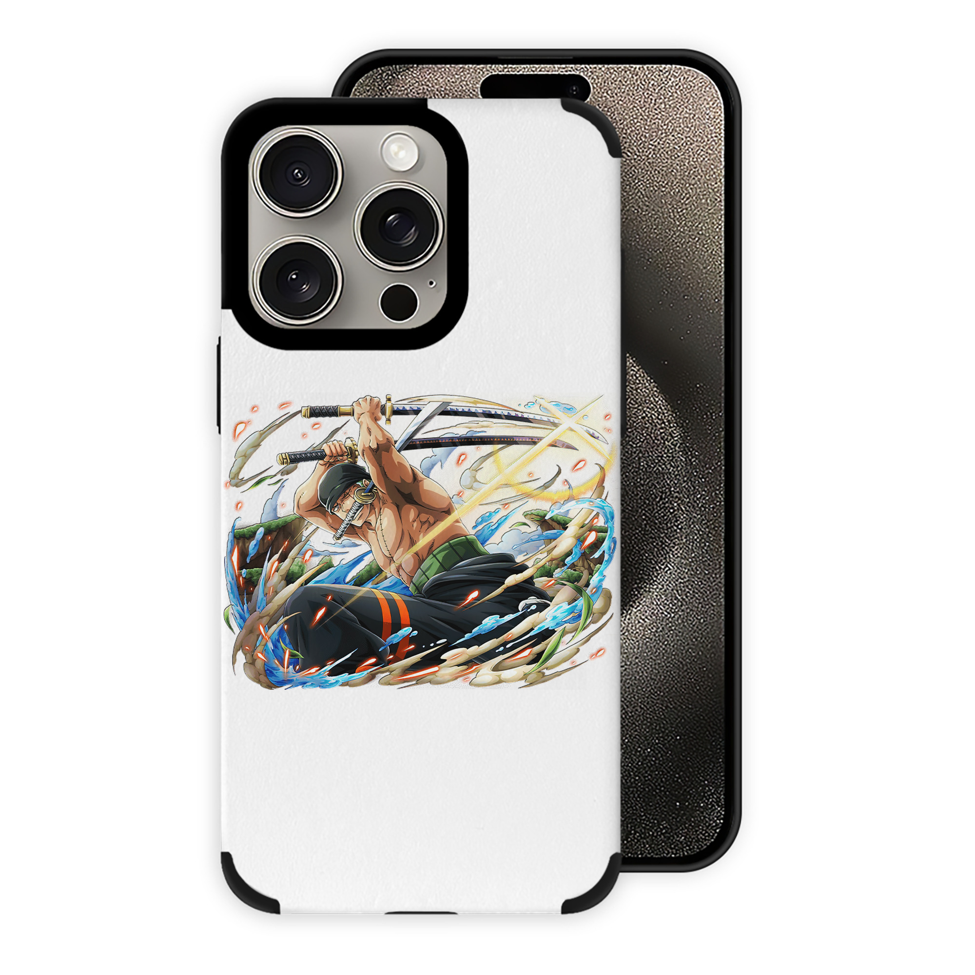 （画像用） ワンピース ロロノア・ゾロ ONE PIECE Roronoa Zoro 【iPhone15ProMax対応】 PUレザー スマホケース 耐衝撃＆黄変防止