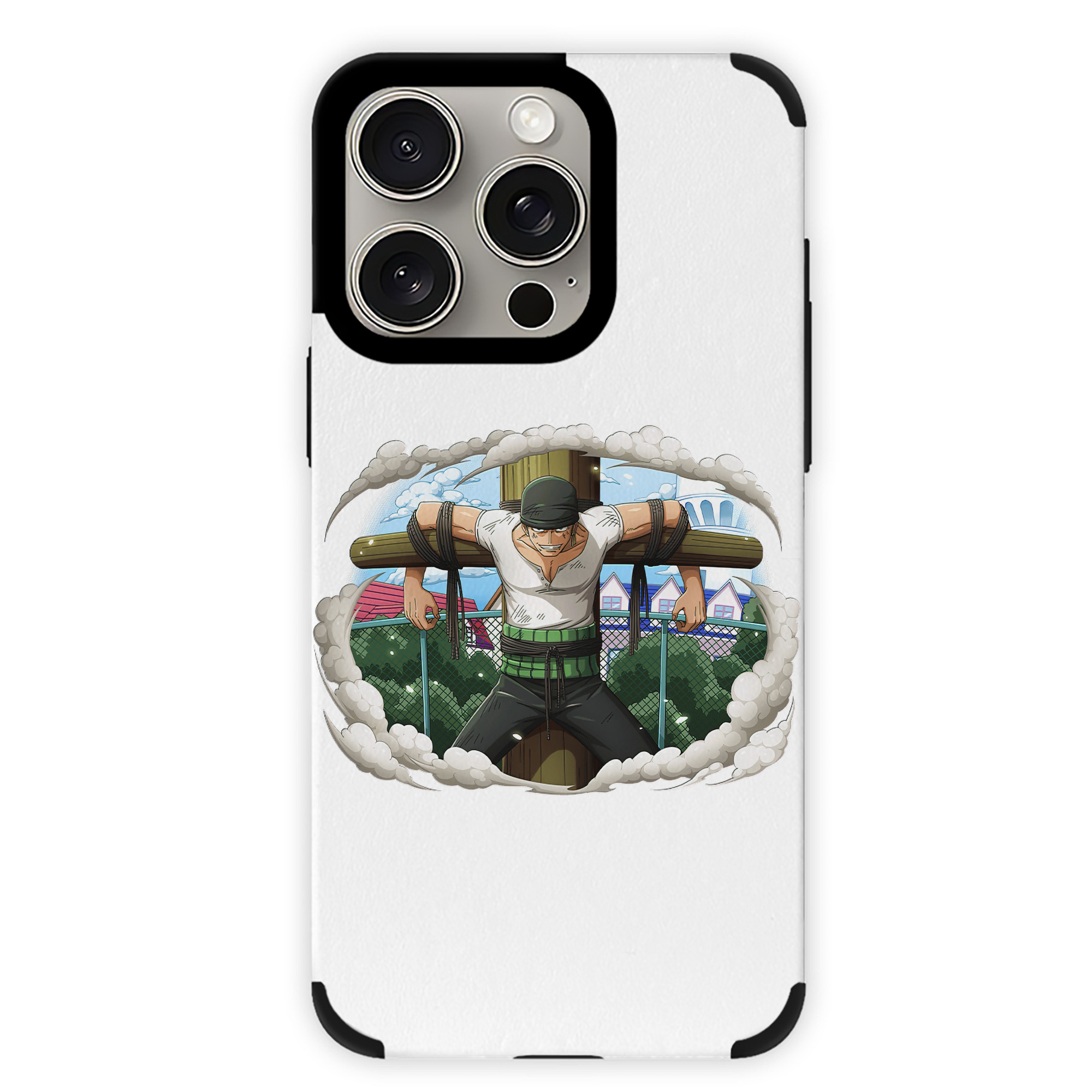 （画像用） ワンピース ロロノア・ゾロ ONE PIECE Roronoa Zoro 【iPhone15ProMax対応】 PUレザー スマホケース 耐衝撃＆黄変防止
