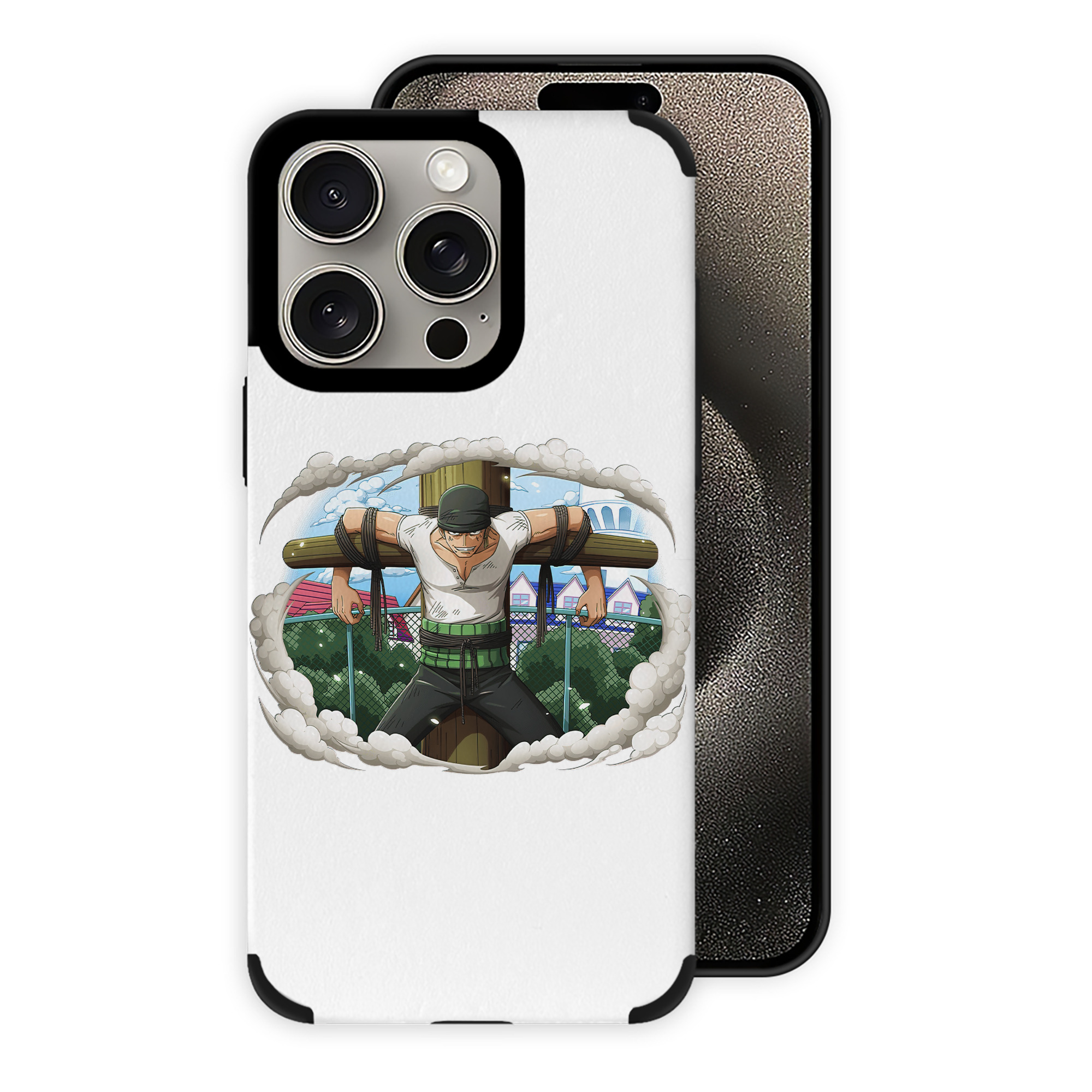 （画像用） ワンピース ロロノア・ゾロ ONE PIECE Roronoa Zoro 【iPhone15ProMax対応】 PUレザー スマホケース 耐衝撃＆黄変防止