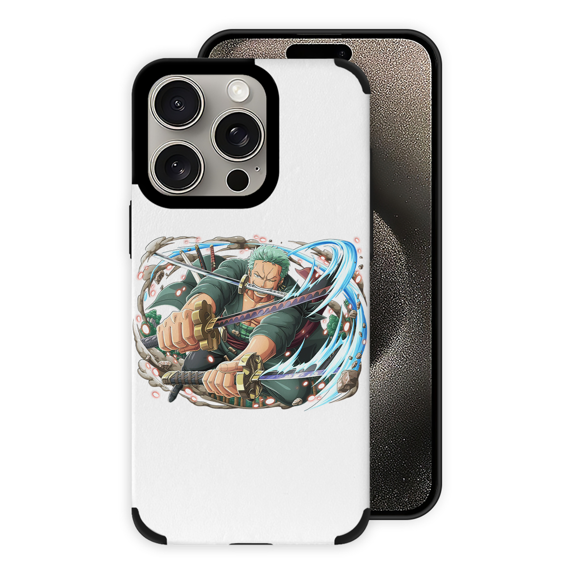 （画像用） ワンピース ロロノア・ゾロ ONE PIECE Roronoa Zoro 【iPhone15ProMax対応】 PUレザー スマホケース 耐衝撃＆黄変防止