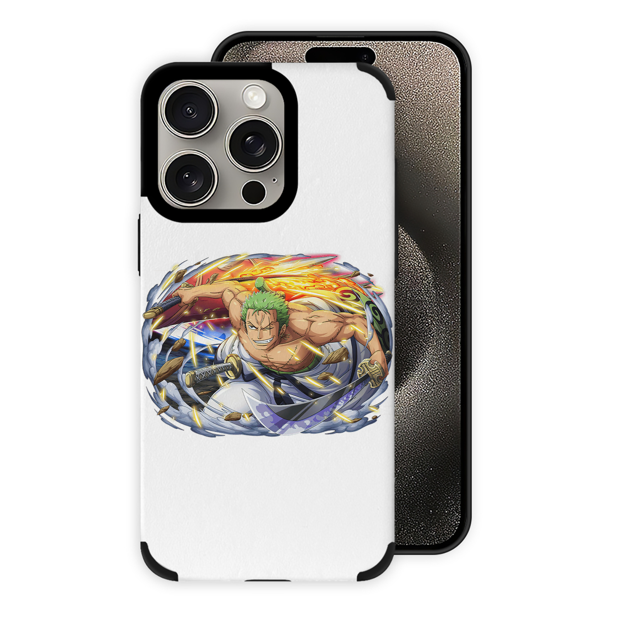 （画像用） ワンピース ロロノア・ゾロ ONE PIECE Roronoa Zoro 【iPhone15ProMax対応】 PUレザー スマホケース 耐衝撃＆黄変防止
