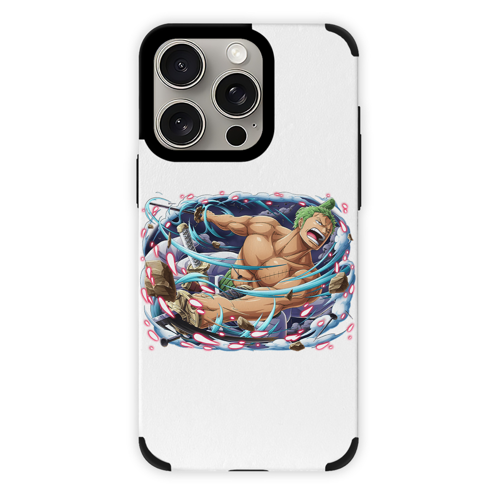 （画像用） ワンピース ロロノア・ゾロ ONE PIECE Roronoa Zoro 【iPhone15ProMax対応】 PUレザー スマホケース 耐衝撃＆黄変防止