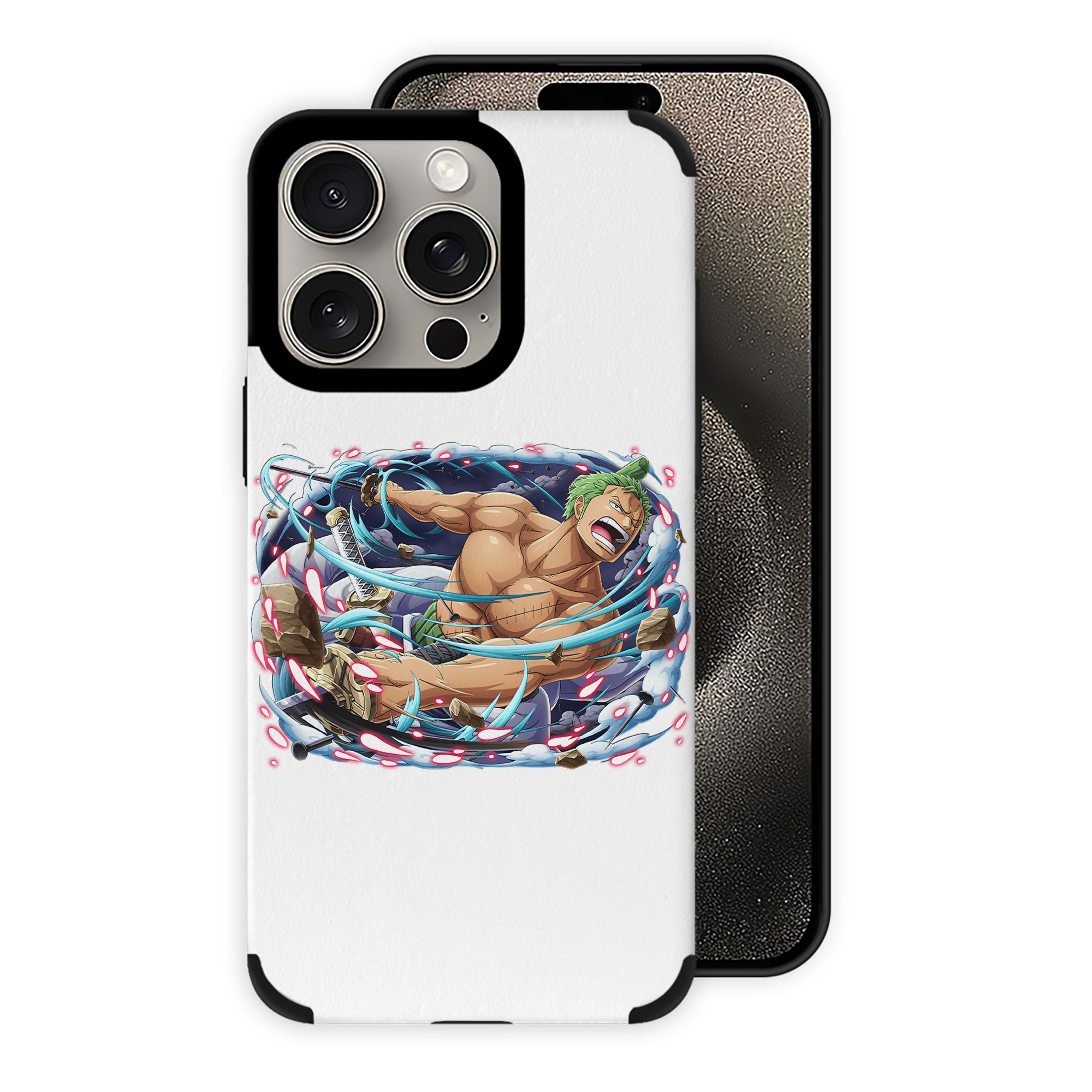 （画像用） ワンピース ロロノア・ゾロ ONE PIECE Roronoa Zoro 【iPhone15ProMax対応】 PUレザー スマホケース 耐衝撃＆黄変防止
