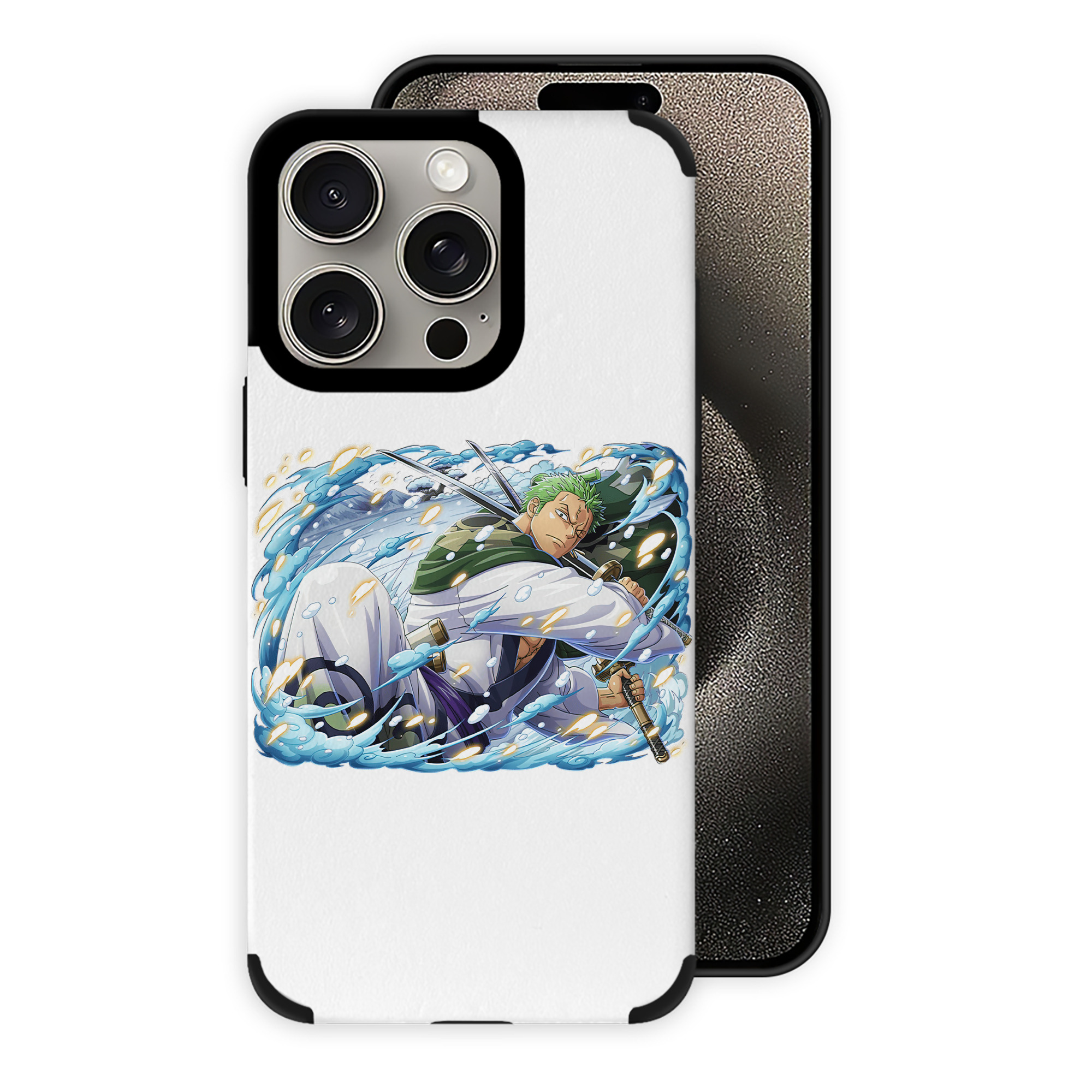 （画像用） ワンピース ロロノア・ゾロ ONE PIECE Roronoa Zoro 【iPhone15ProMax対応】 PUレザー スマホケース 耐衝撃＆黄変防止