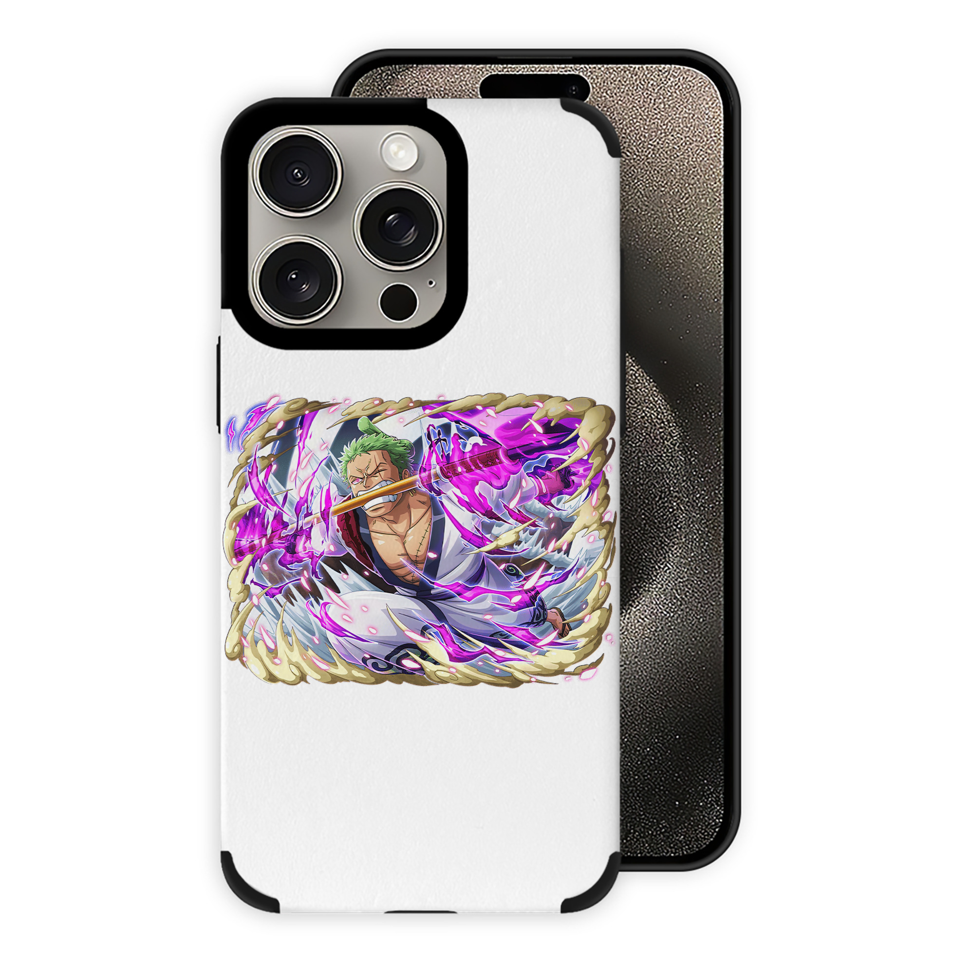 （画像用） ワンピース ロロノア・ゾロ ONE PIECE Roronoa Zoro 【iPhone15ProMax対応】 PUレザー スマホケース 耐衝撃＆黄変防止