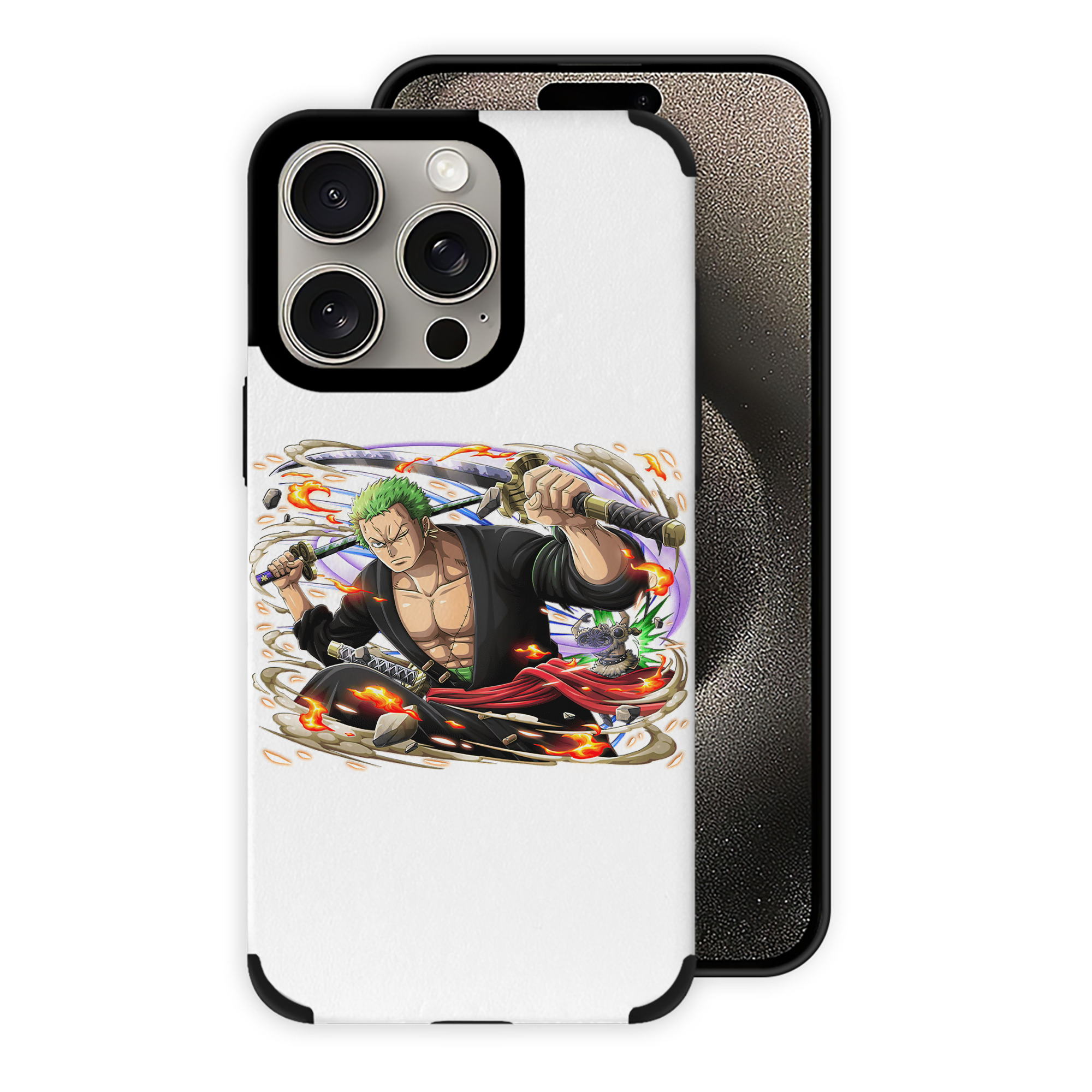 （画像用） ワンピース ロロノア・ゾロ ONE PIECE Roronoa Zoro 【iPhone15ProMax対応】 PUレザー スマホケース 耐衝撃＆黄変防止