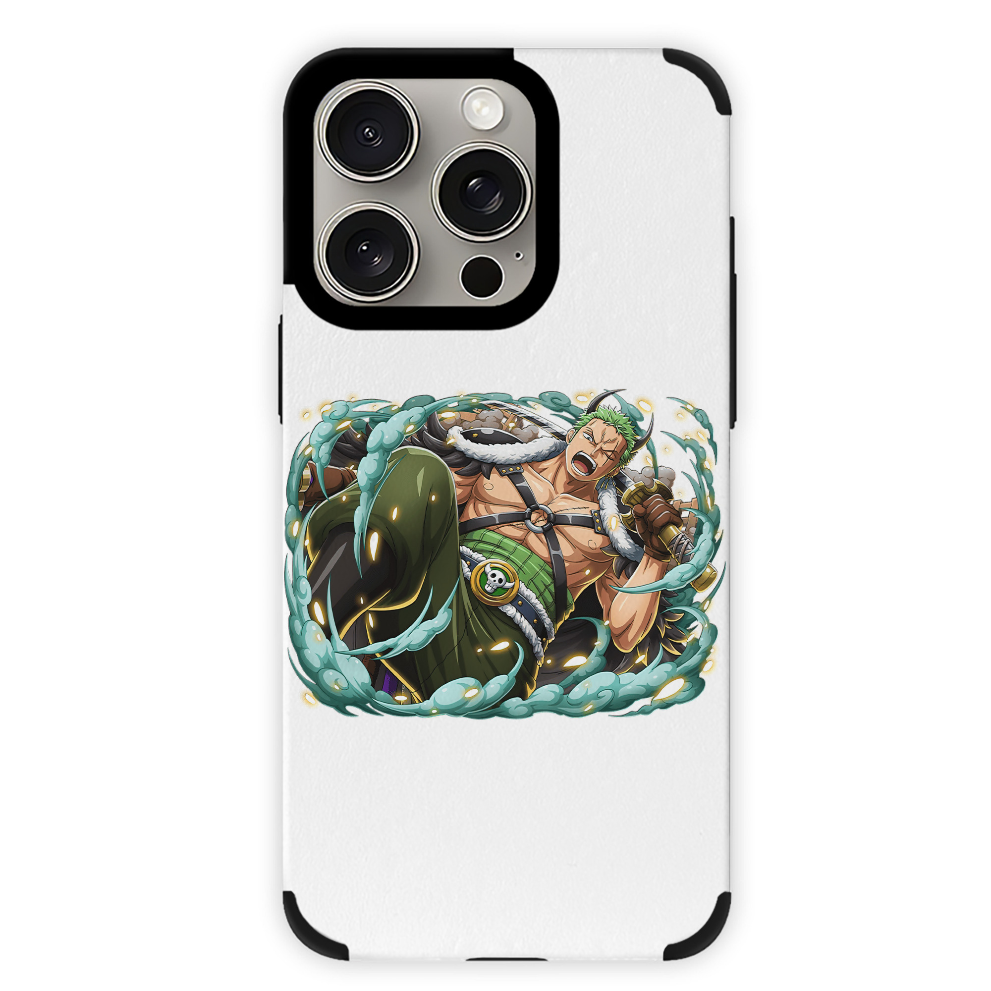 （画像用） ワンピース ロロノア・ゾロ ONE PIECE Roronoa Zoro 【iPhone15ProMax対応】 PUレザー スマホケース 耐衝撃＆黄変防止
