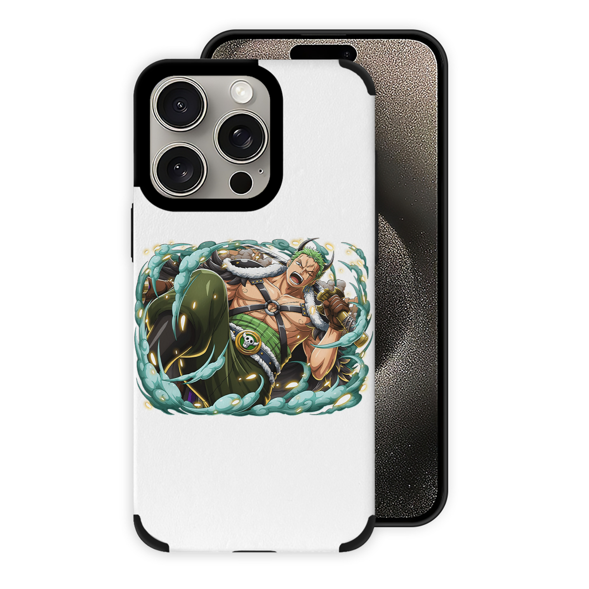 （画像用） ワンピース ロロノア・ゾロ ONE PIECE Roronoa Zoro 【iPhone15ProMax対応】 PUレザー スマホケース 耐衝撃＆黄変防止