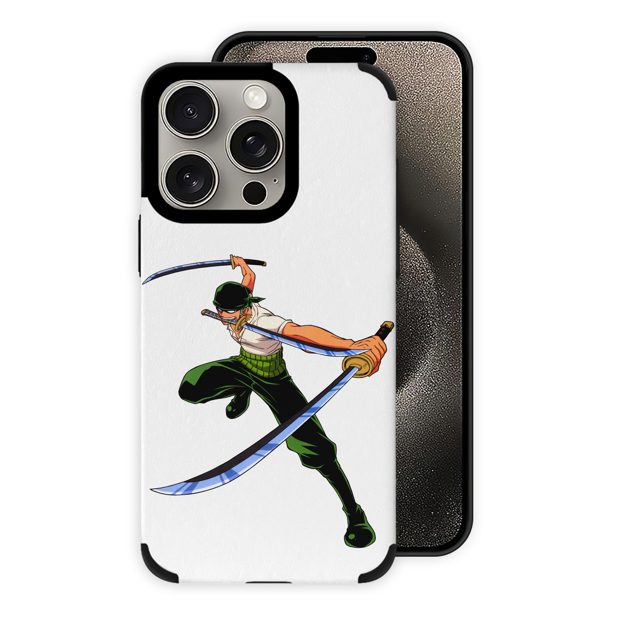 （画像用） ワンピース ロロノア・ゾロ ONE PIECE Roronoa Zoro 【iPhone15ProMax対応】 PUレザー スマホケース 耐衝撃＆黄変防止