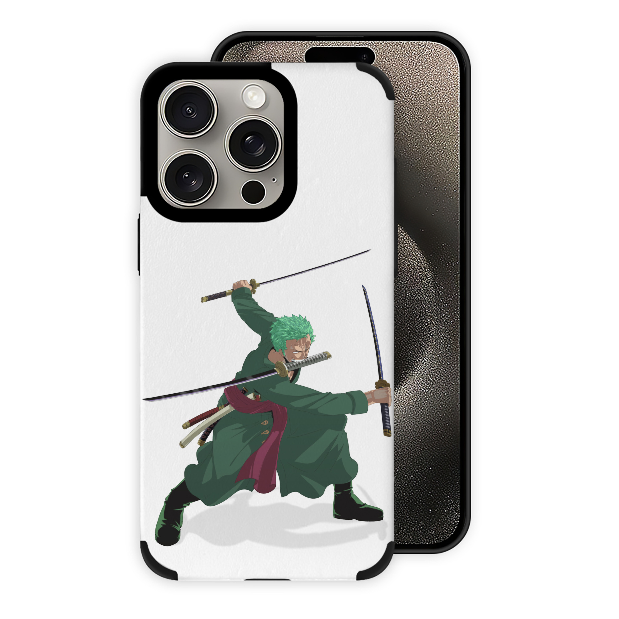 （画像用） ワンピース ロロノア・ゾロ ONE PIECE Roronoa Zoro 【iPhone15ProMax対応】 PUレザー スマホケース 耐衝撃＆黄変防止