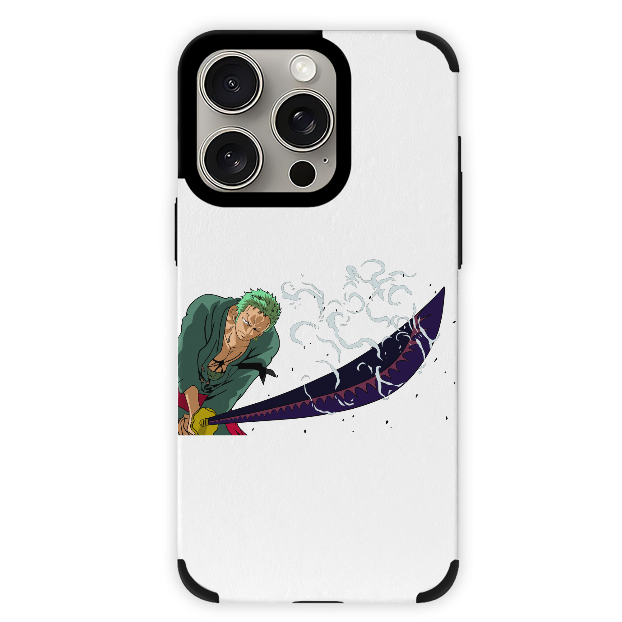 （画像用） ワンピース ロロノア・ゾロ ONE PIECE Roronoa Zoro 【iPhone15ProMax対応】 PUレザー スマホケース 耐衝撃＆黄変防止