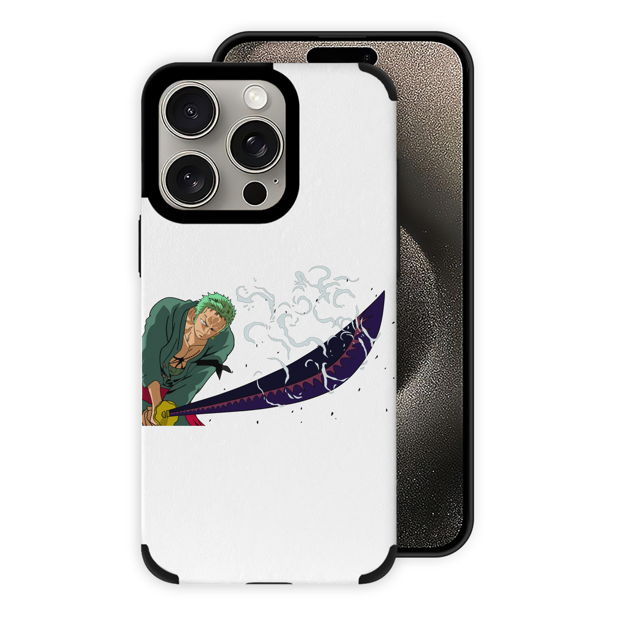 （画像用） ワンピース ロロノア・ゾロ ONE PIECE Roronoa Zoro 【iPhone15ProMax対応】 PUレザー スマホケース 耐衝撃＆黄変防止