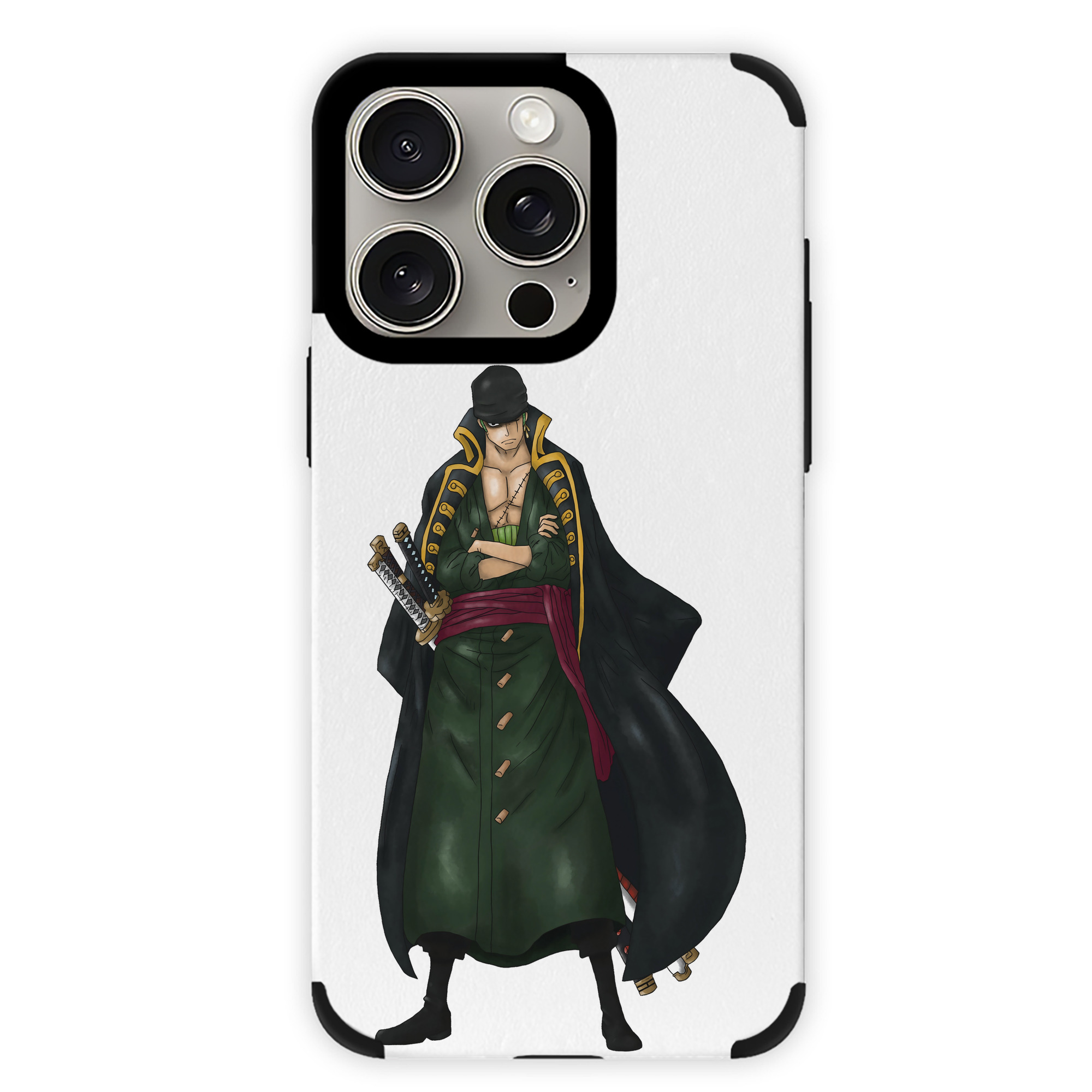 （画像用） ワンピース ロロノア・ゾロ ONE PIECE Roronoa Zoro 【iPhone15ProMax対応】 PUレザー スマホケース 耐衝撃＆黄変防止