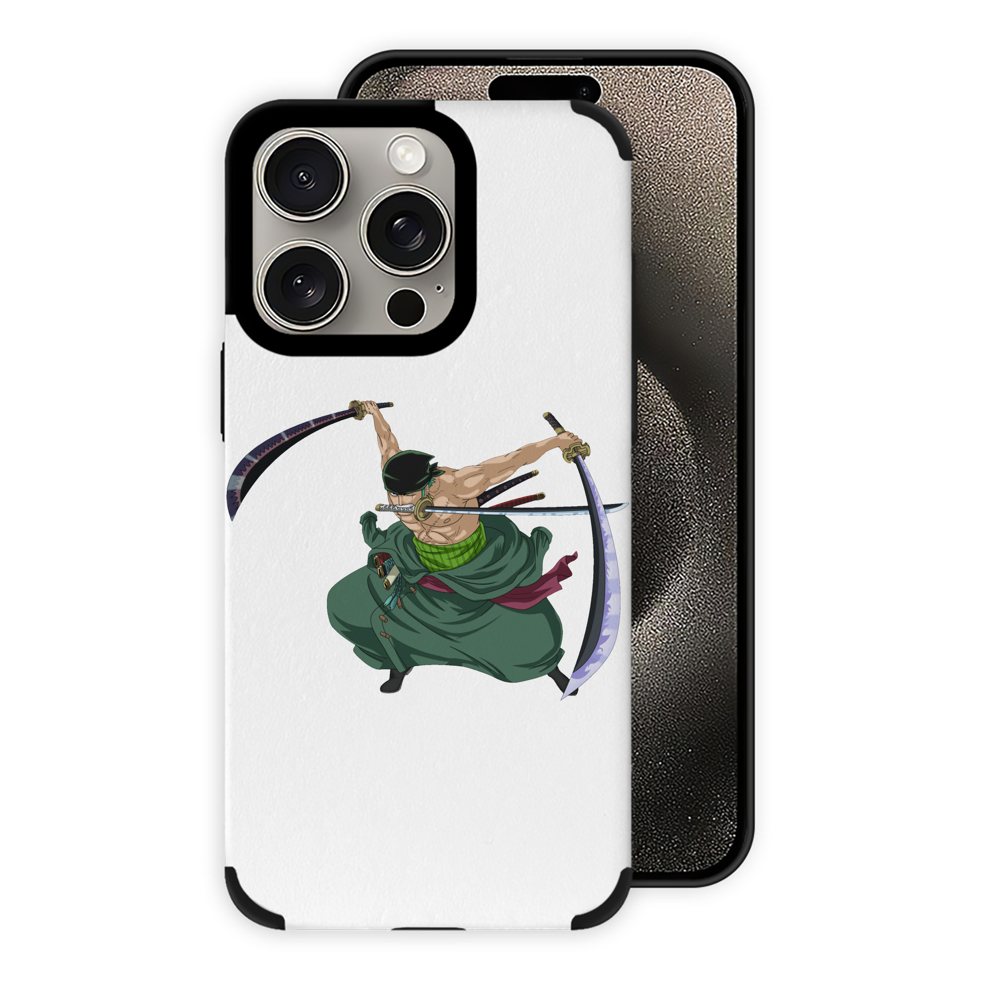 （画像用） ワンピース ロロノア・ゾロ ONE PIECE Roronoa Zoro 【iPhone15ProMax対応】 PUレザー スマホケース 耐衝撃＆黄変防止