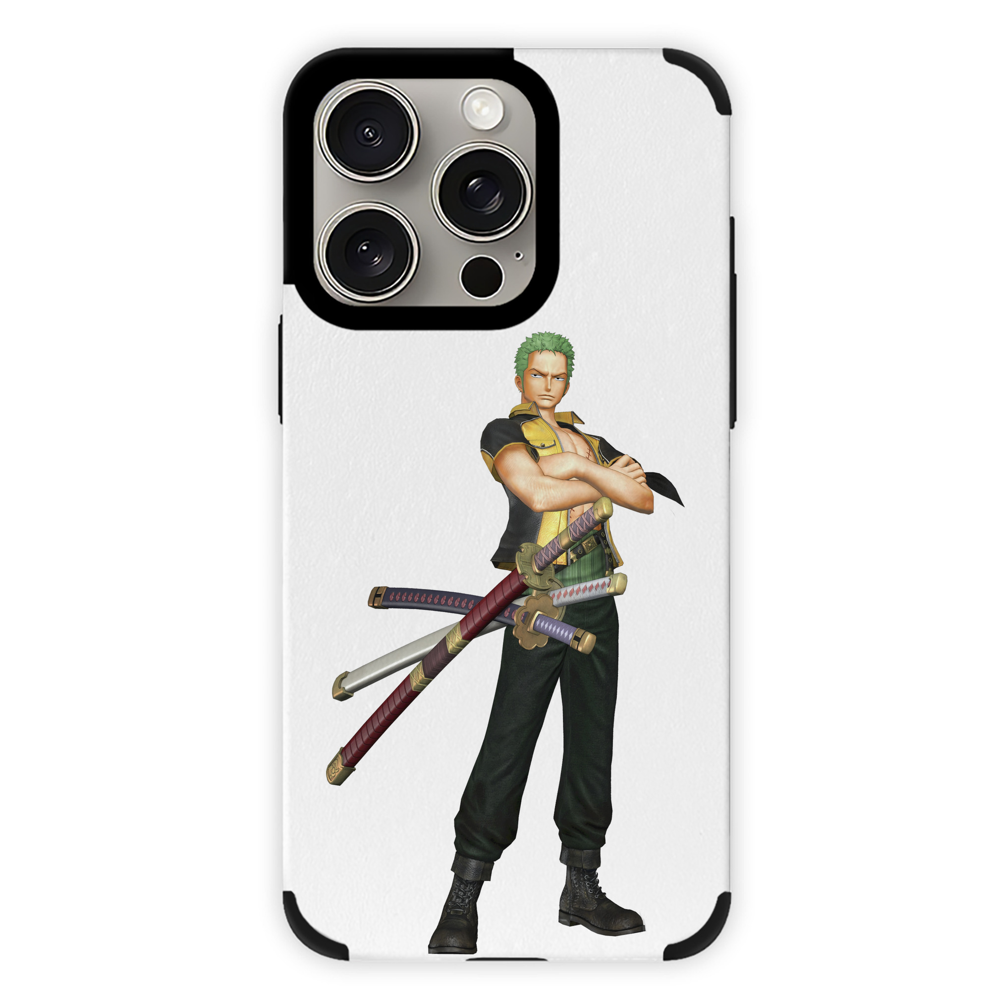 （画像用） ワンピース ロロノア・ゾロ ONE PIECE Roronoa Zoro 【iPhone15ProMax対応】 PUレザー スマホケース 耐衝撃＆黄変防止