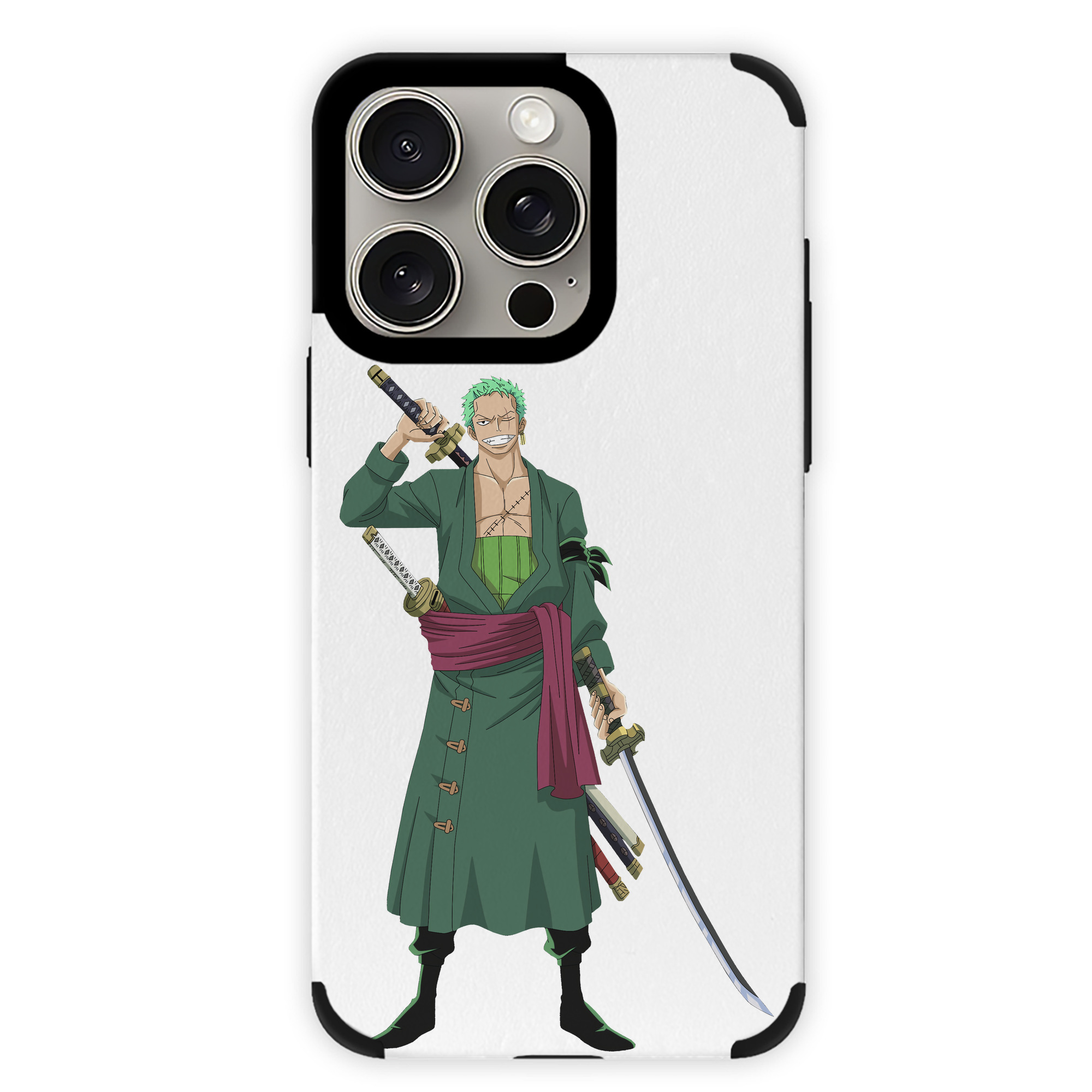 （画像用） ワンピース ロロノア・ゾロ ONE PIECE Roronoa Zoro 【iPhone15ProMax対応】 PUレザー スマホケース 耐衝撃＆黄変防止