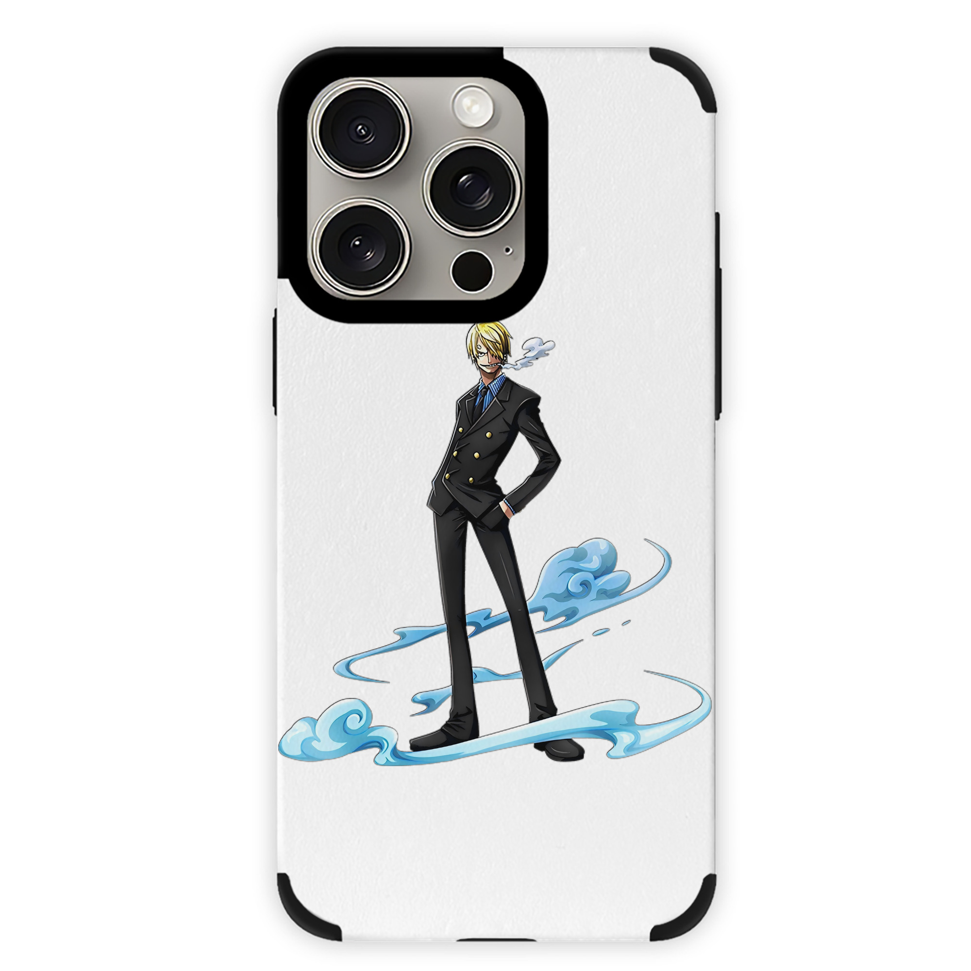 （画像用） ワンピース サンジ ONE PIECE Sanji 【iPhone15ProMax対応】 PUレザー スマホケース 耐衝撃＆黄変防止