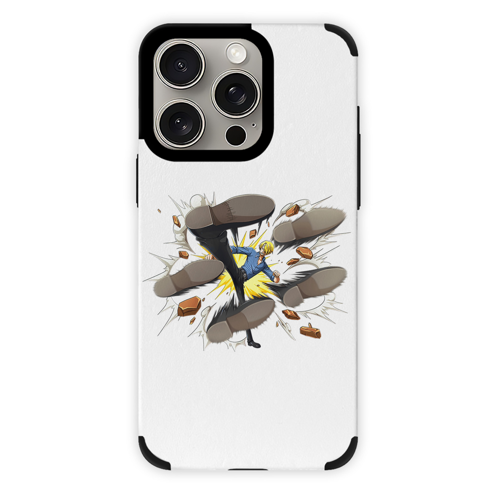 （画像用） ワンピース サンジ ONE PIECE Sanji 【iPhone15ProMax対応】 PUレザー スマホケース 耐衝撃＆黄変防止