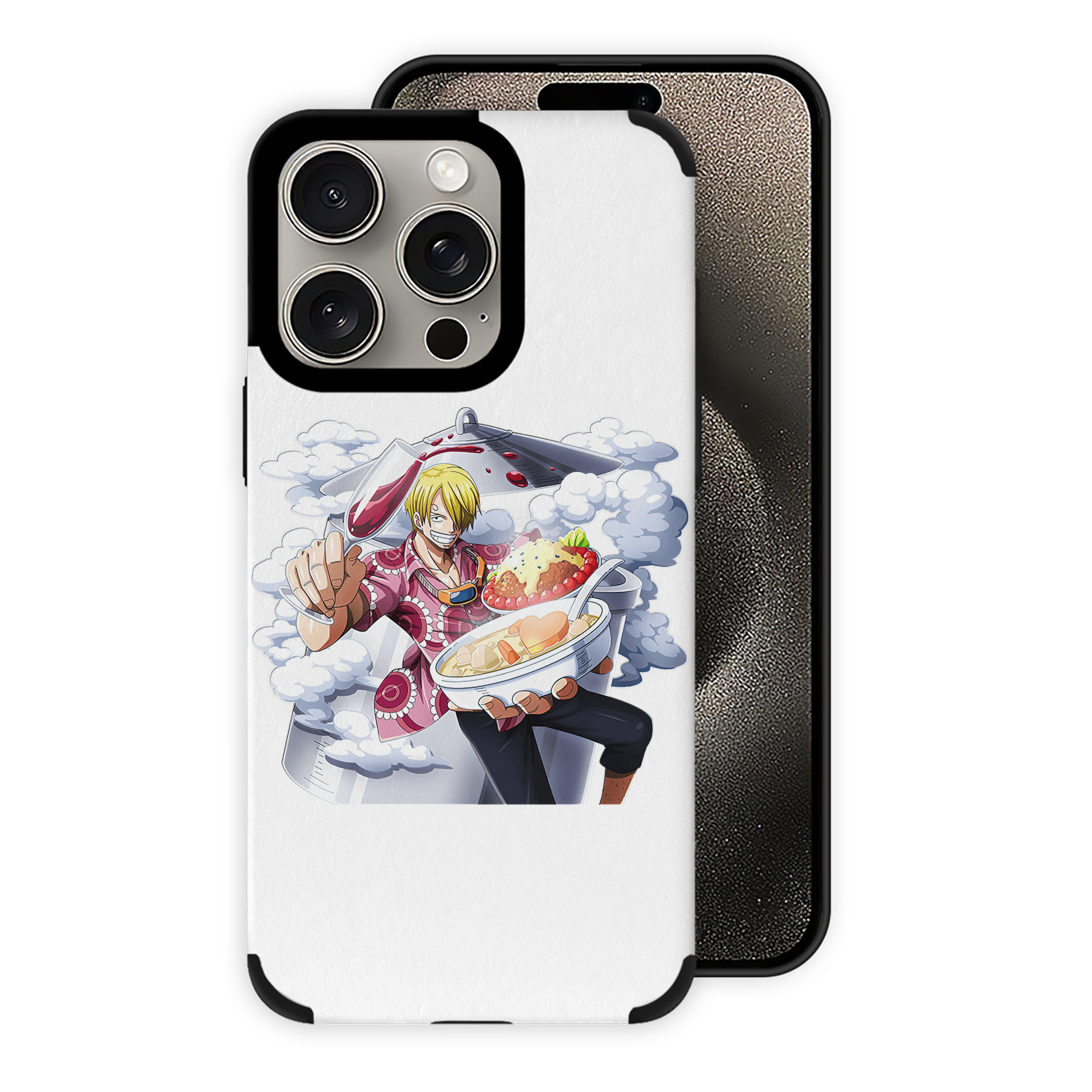 （画像用） ワンピース サンジ ONE PIECE Sanji 【iPhone15ProMax対応】 PUレザー スマホケース 耐衝撃＆黄変防止