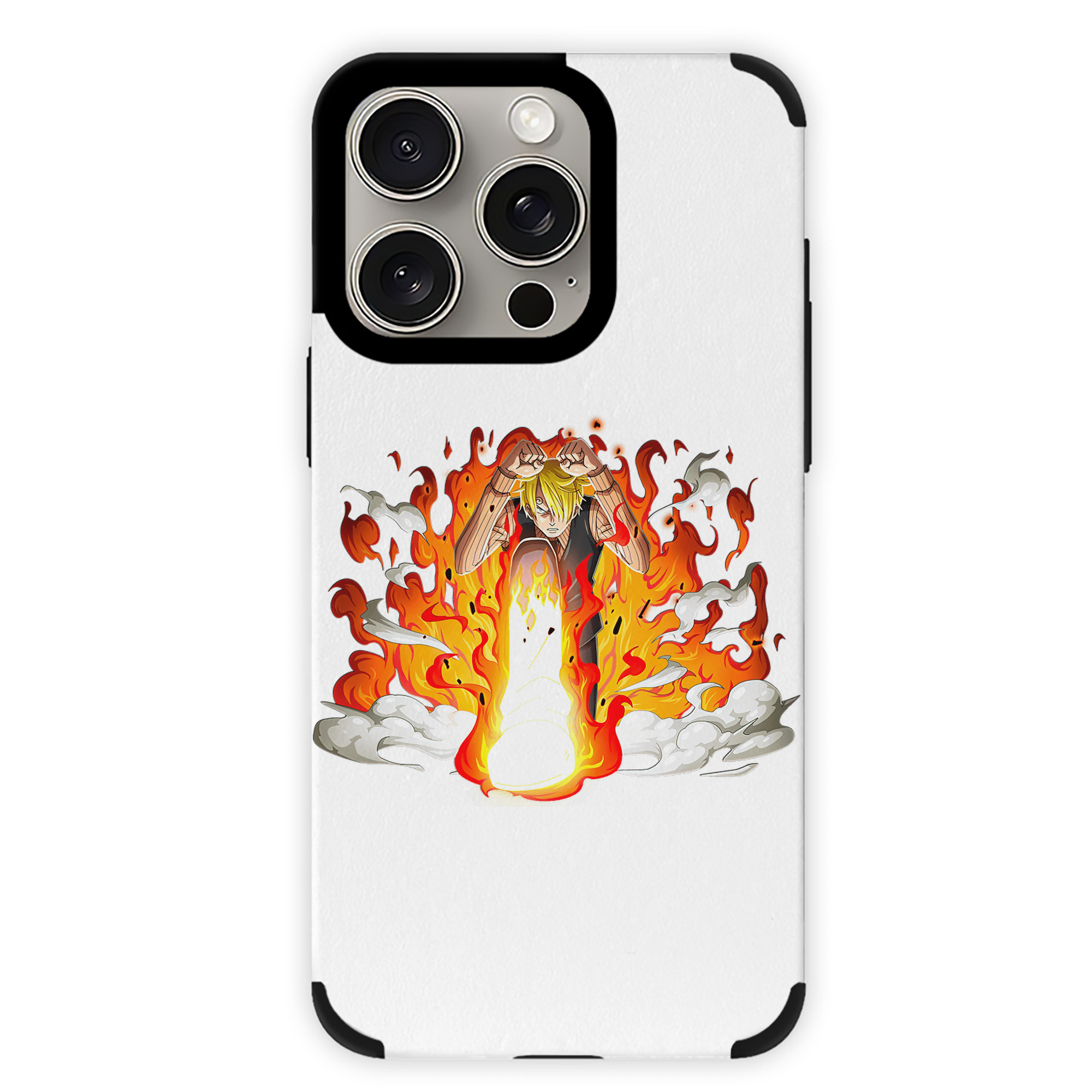 （画像用） ワンピース サンジ ONE PIECE Sanji 【iPhone15ProMax対応】 PUレザー スマホケース 耐衝撃＆黄変防止